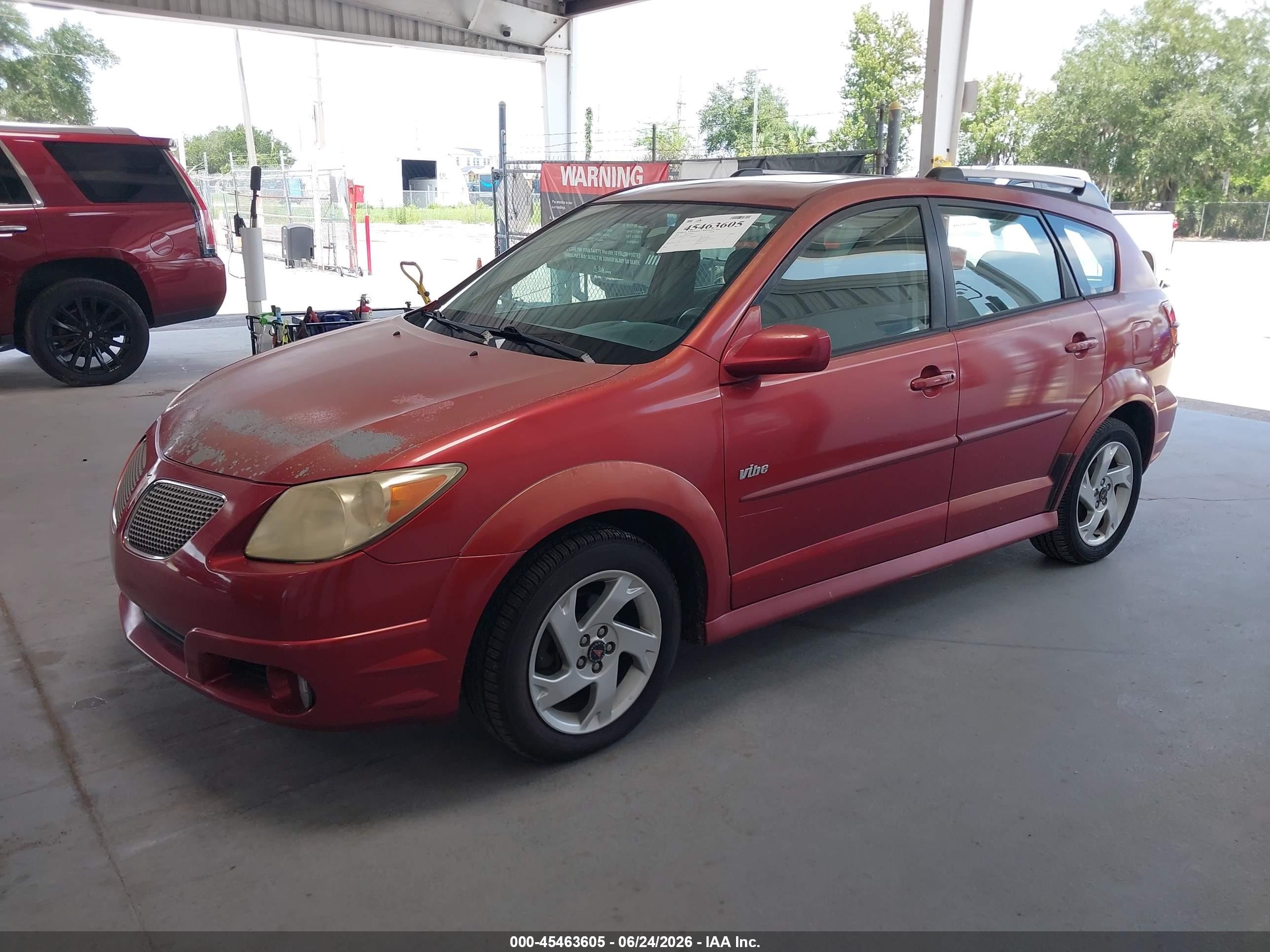 2006 Pontiac Vibe   Red vin: 5Y2SL65856Z456372
