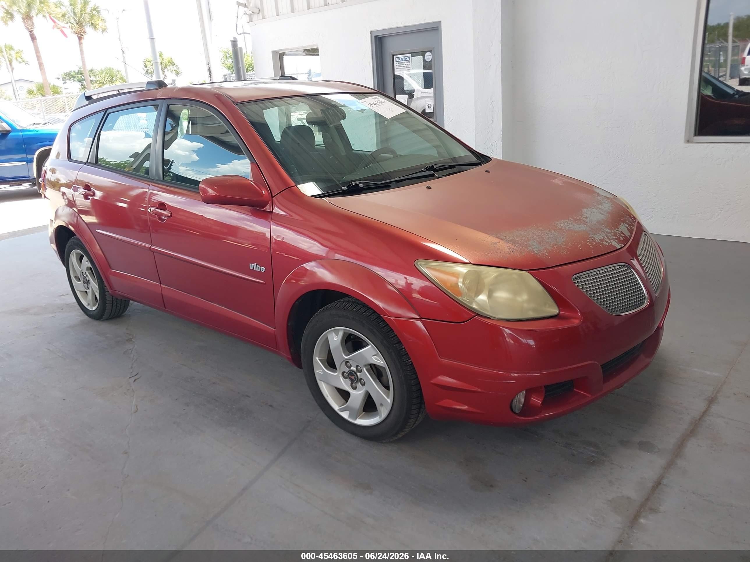 2006 Pontiac Vibe   Red vin: 5Y2SL65856Z456372