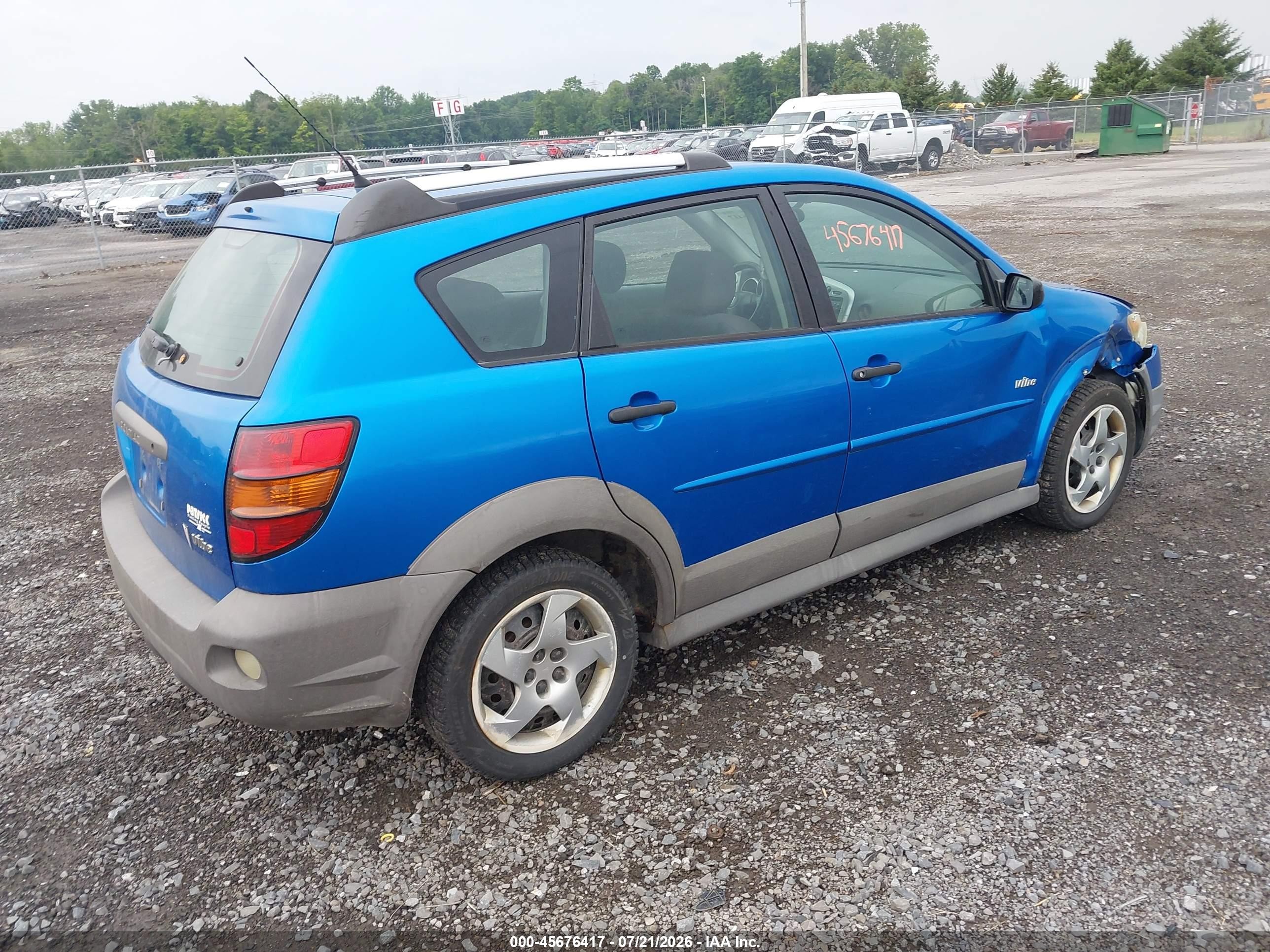 2007 Pontiac Vibe   Blue vin: 5Y2SL65857Z400157