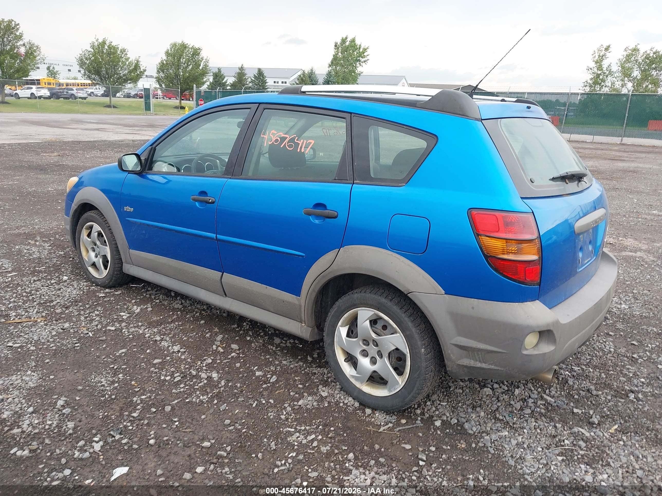 2007 Pontiac Vibe   Blue vin: 5Y2SL65857Z400157
