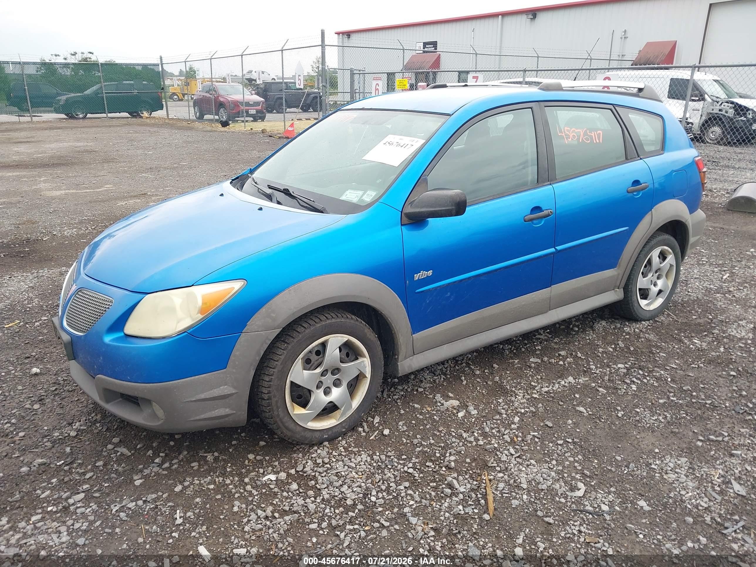 2007 Pontiac Vibe   Blue vin: 5Y2SL65857Z400157