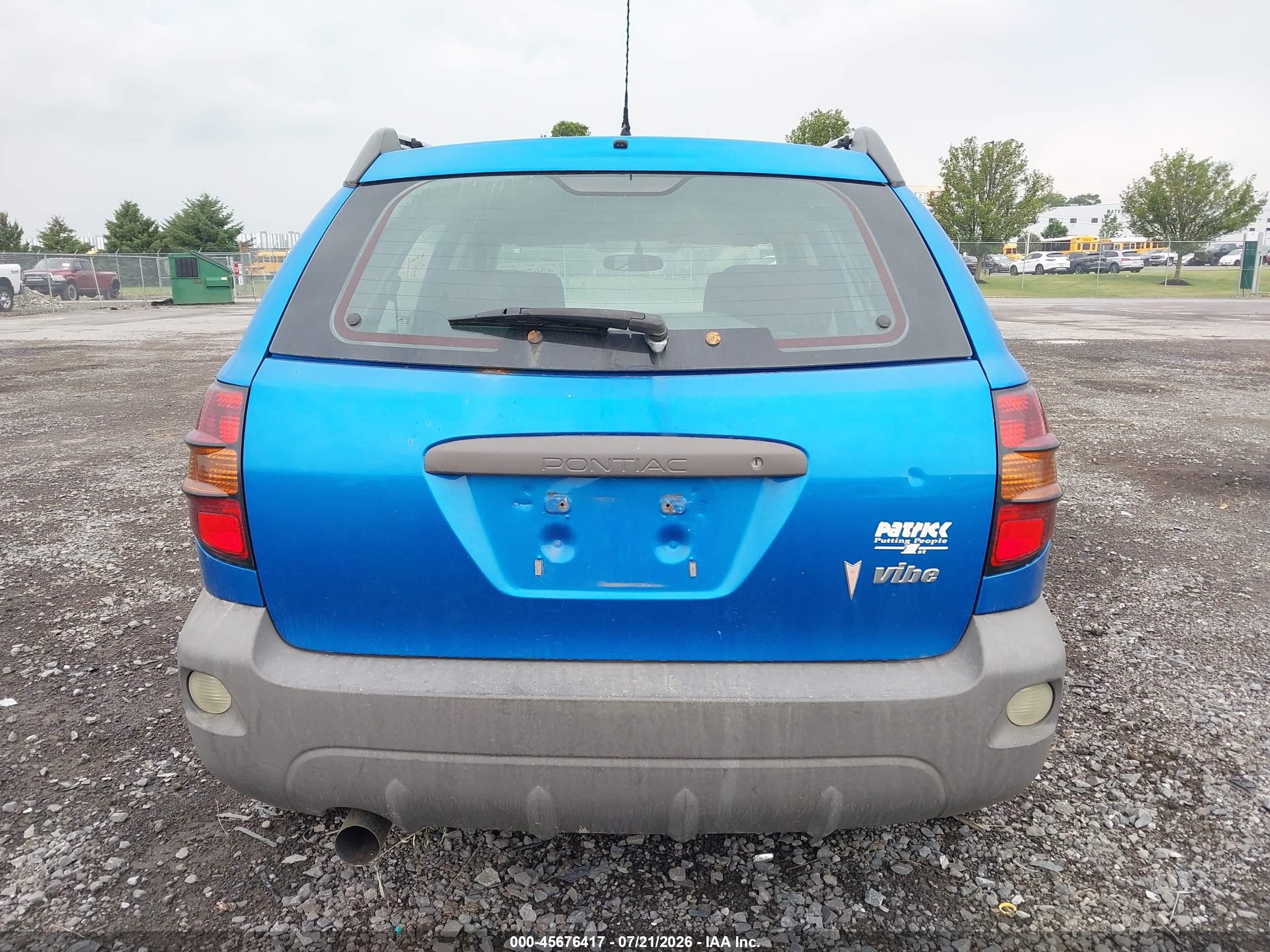 2007 Pontiac Vibe   Blue vin: 5Y2SL65857Z400157