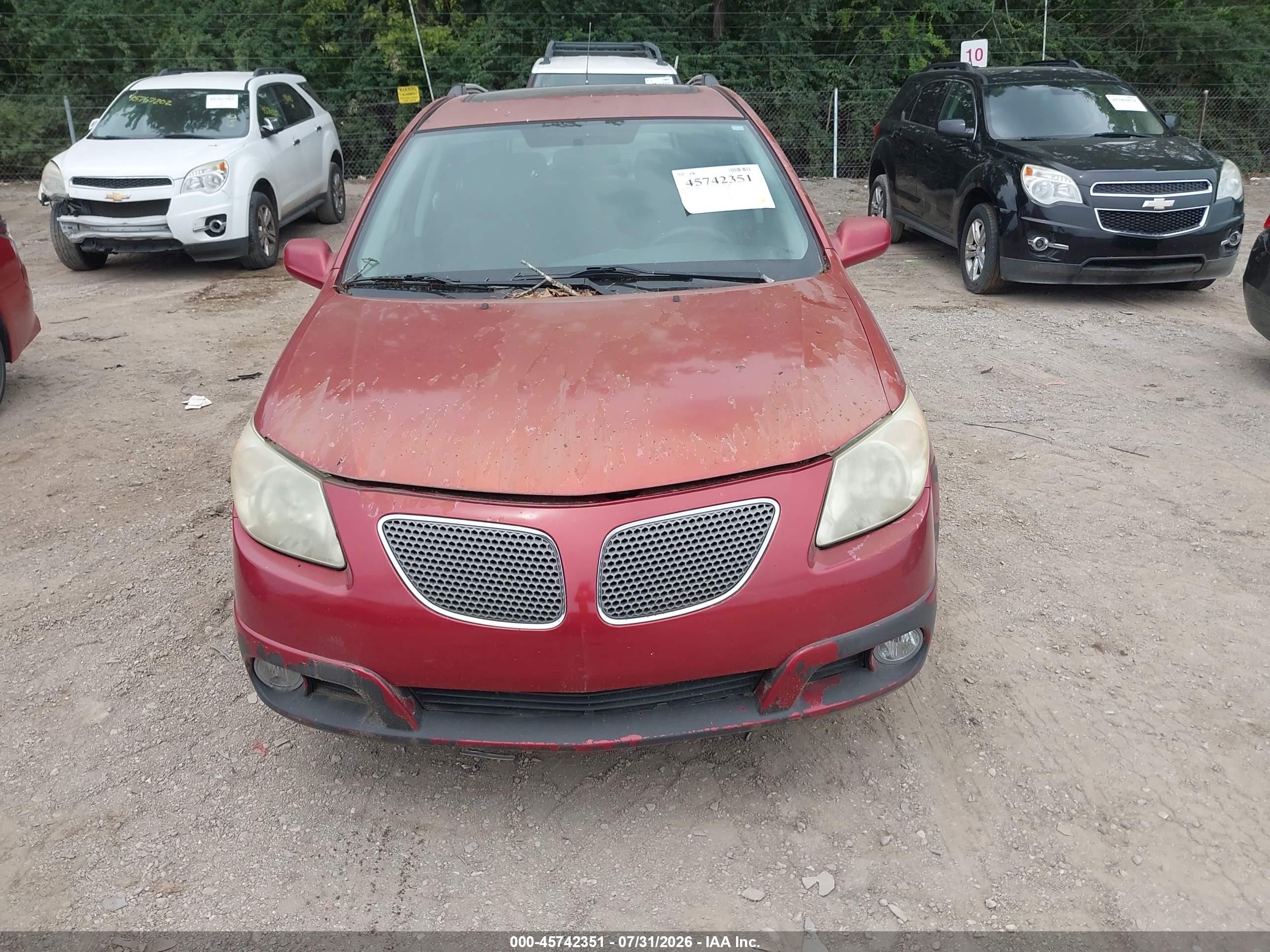2007 Pontiac Vibe   Burgundy vin: 5Y2SL65857Z407609