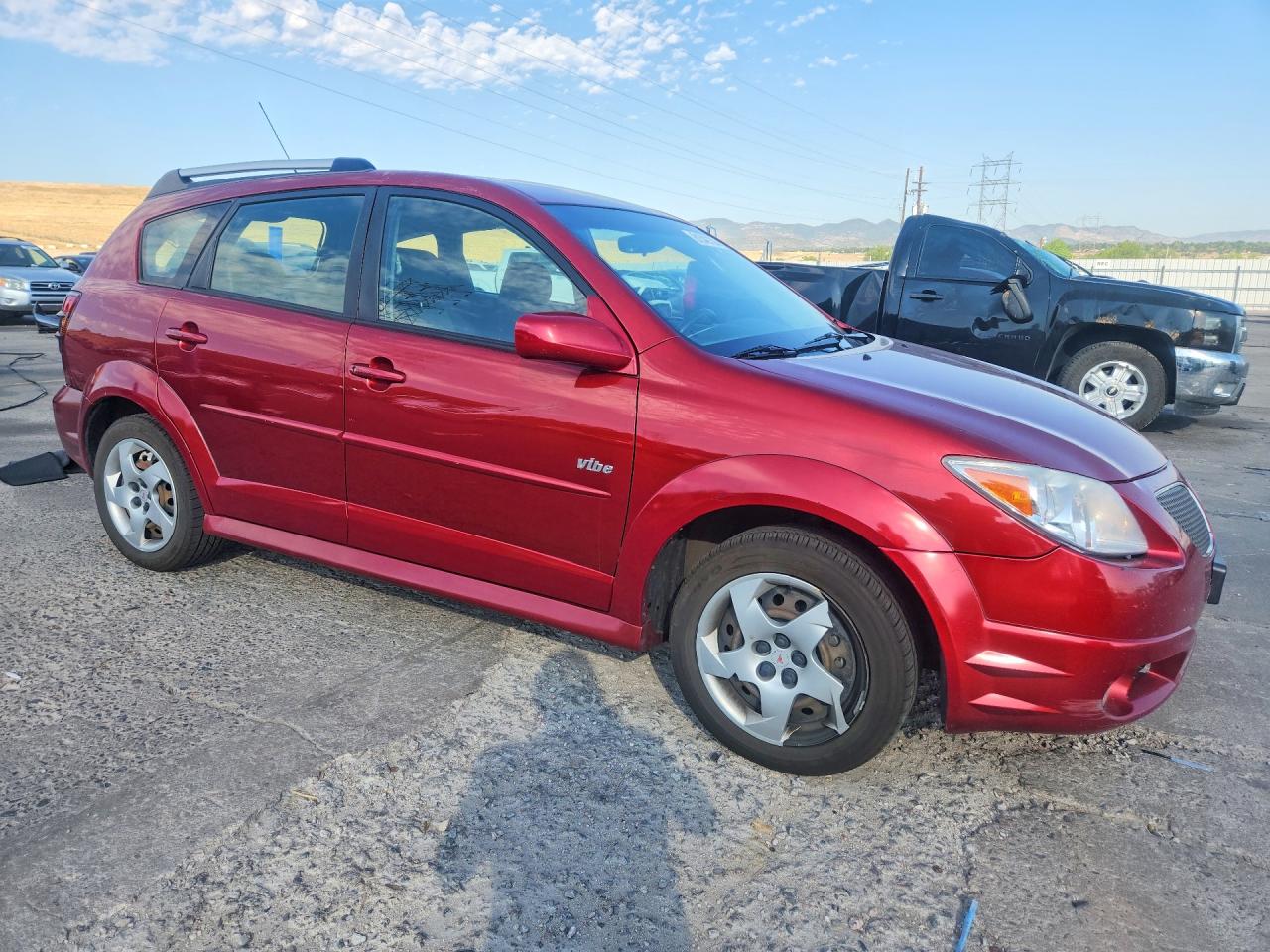2008 Pontiac Vibe Burgundy vin: 5Y2SL65858Z406722