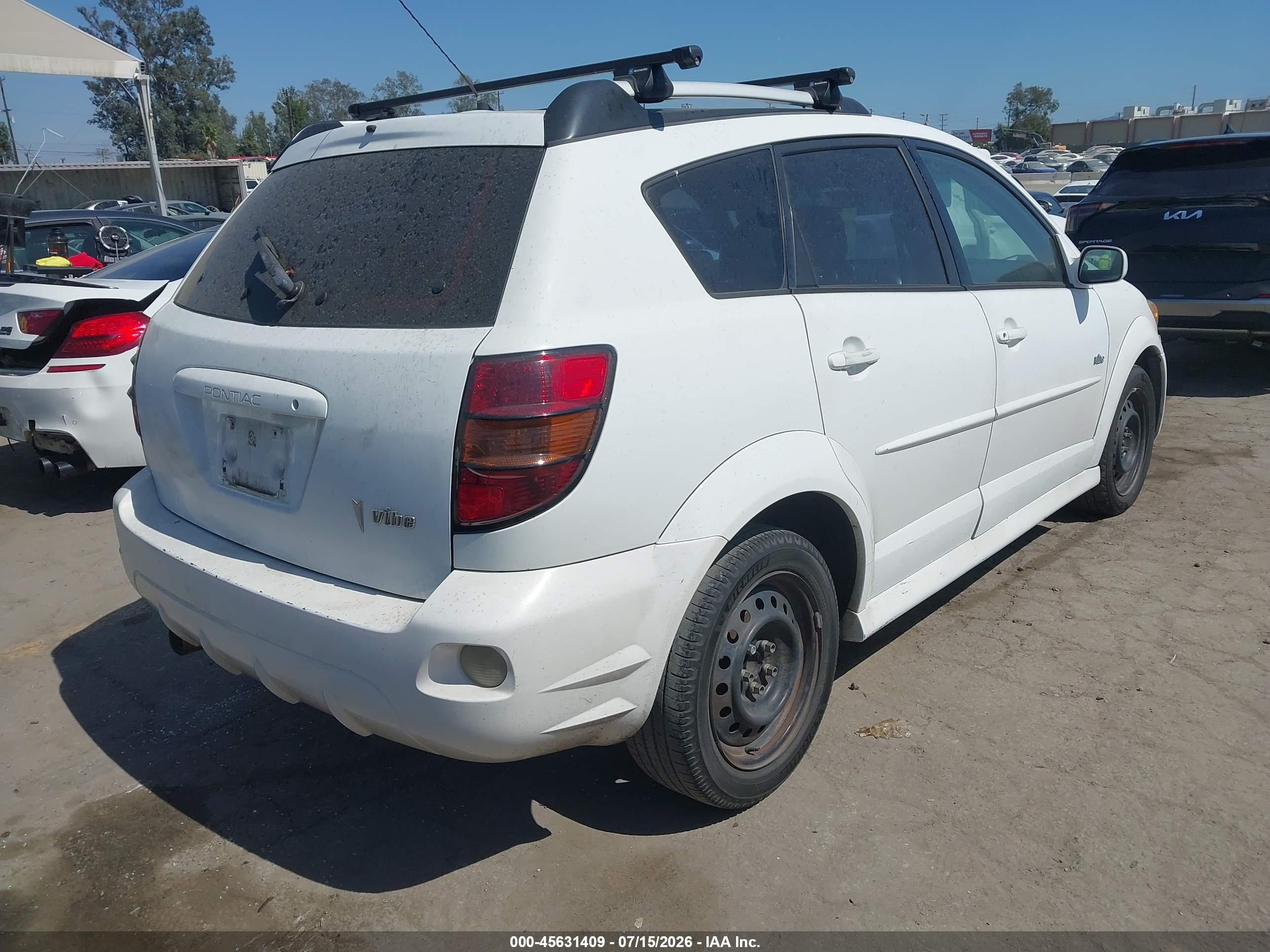 2006 Pontiac Vibe   White vin: 5Y2SL65866Z415491