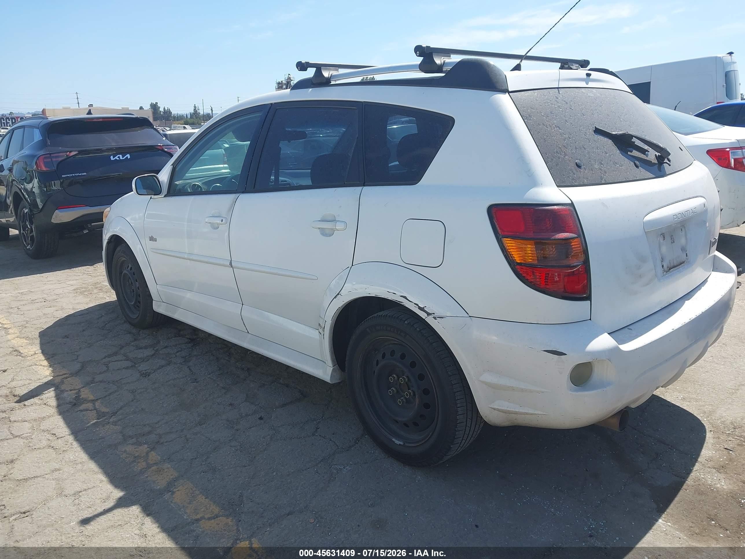 2006 Pontiac Vibe   White vin: 5Y2SL65866Z415491
