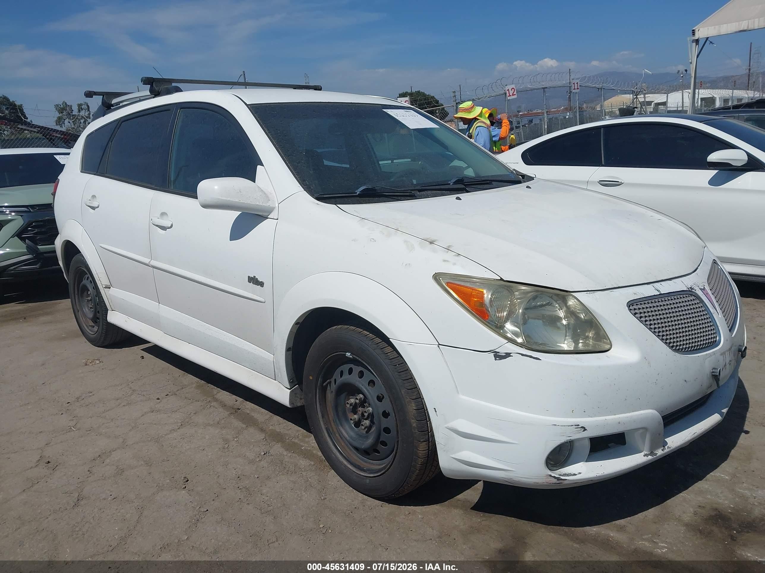 2006 Pontiac Vibe   White vin: 5Y2SL65866Z415491