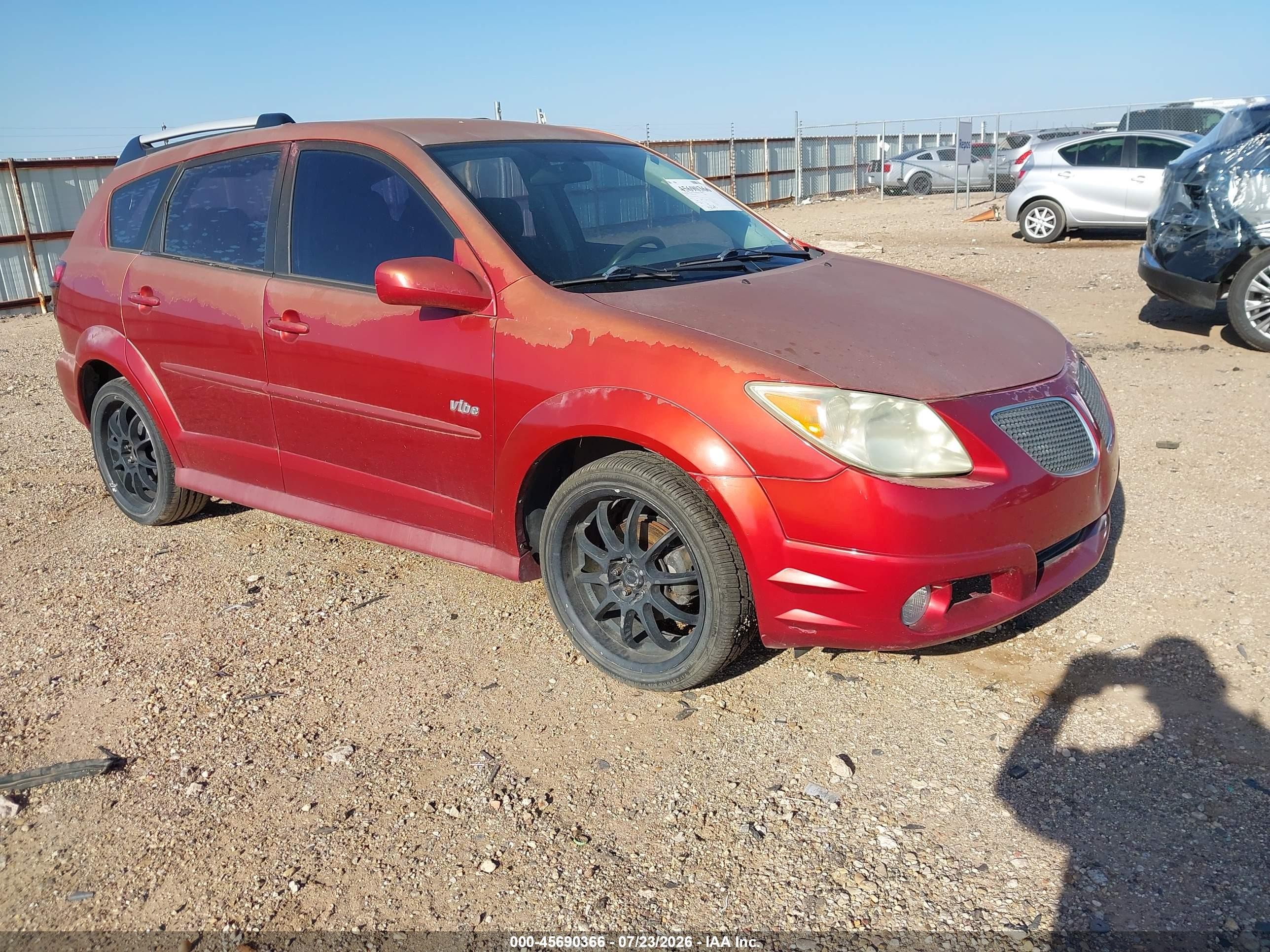 2006 Pontiac Vibe   Red vin: 5Y2SL65866Z427964