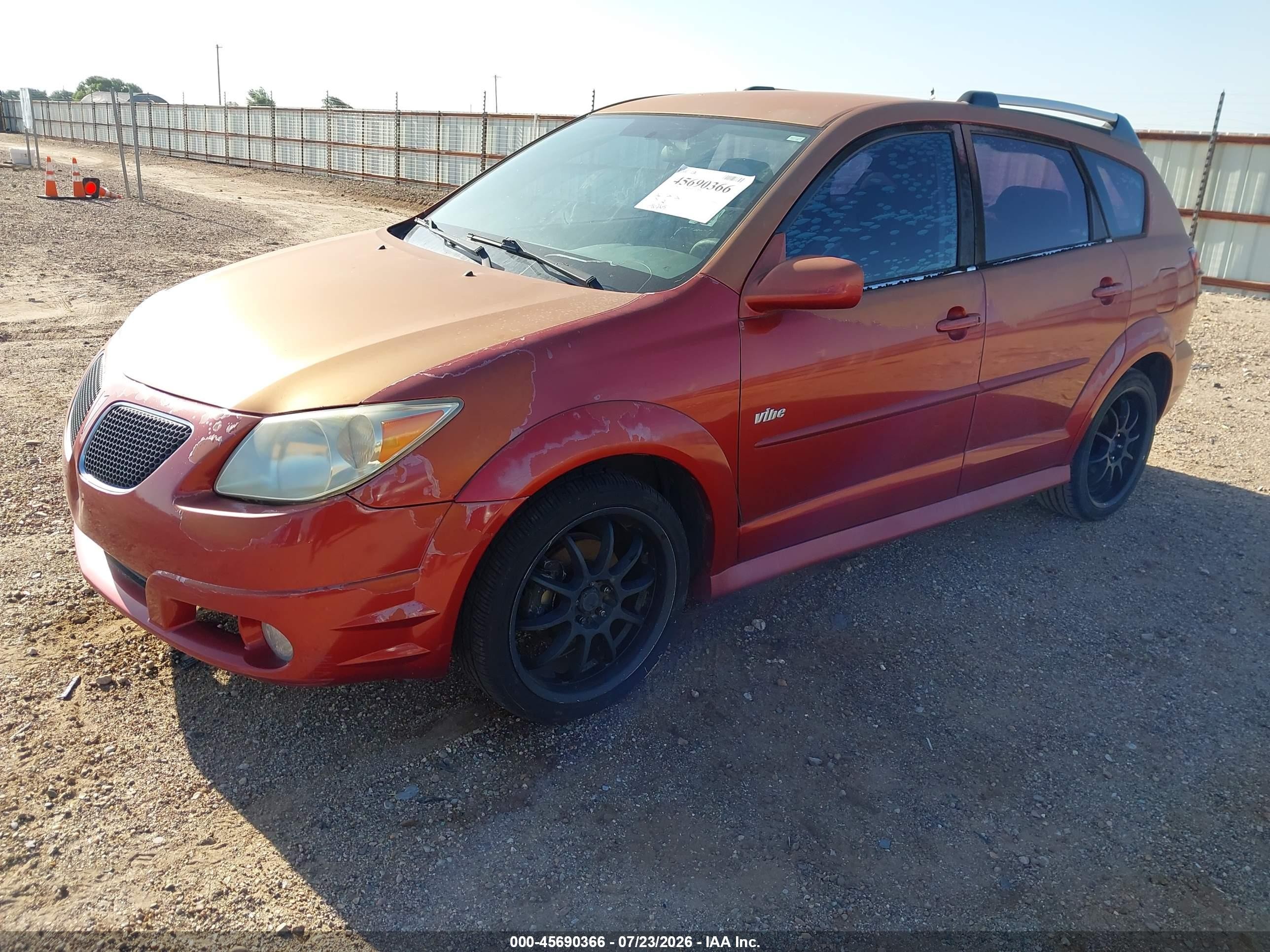 2006 Pontiac Vibe   Red vin: 5Y2SL65866Z427964