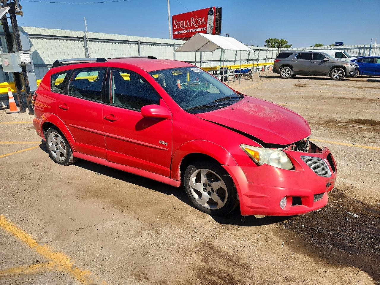 2006 Pontiac Vibe Red vin: 5Y2SL65866Z428340