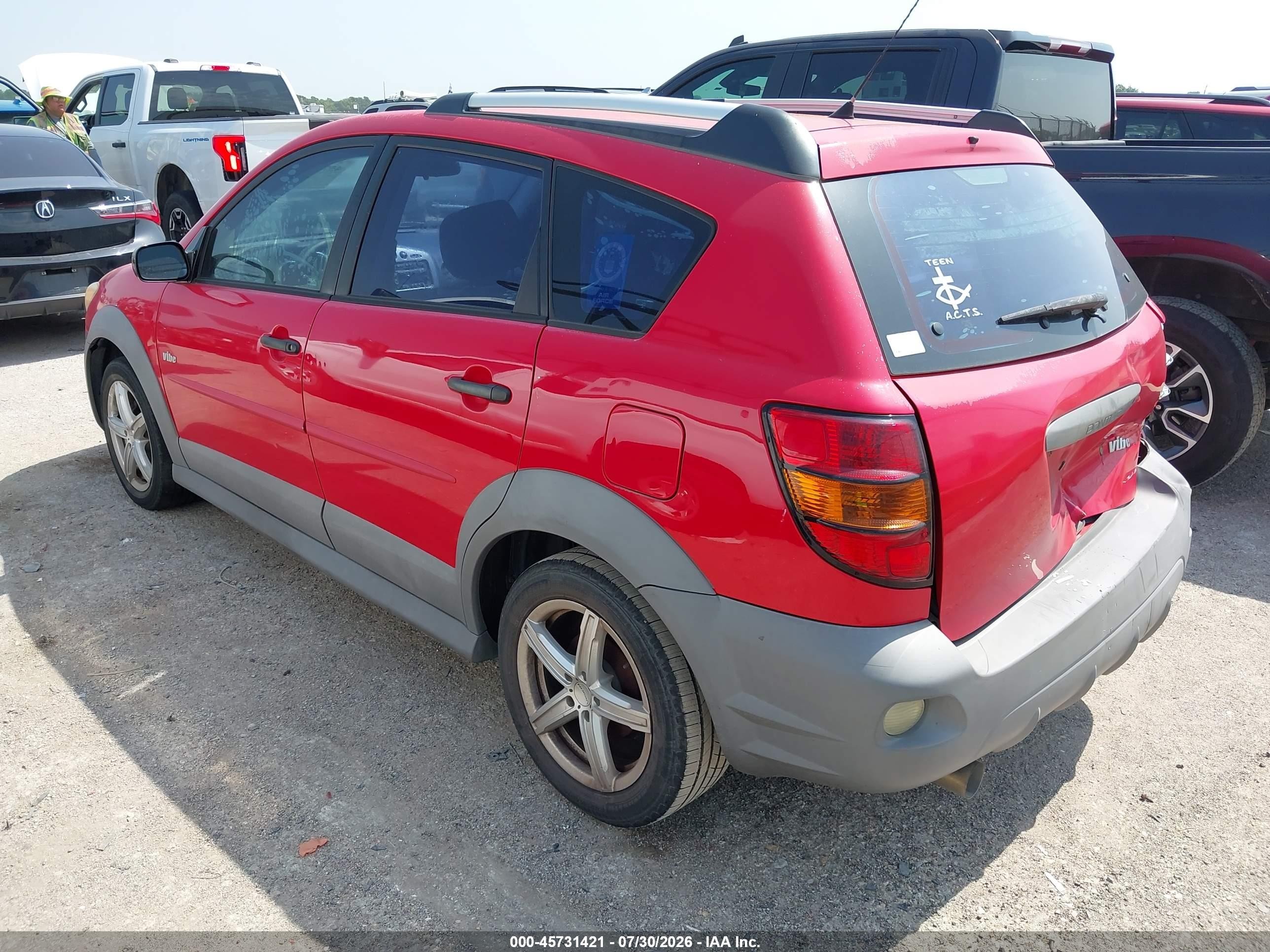 2006 Pontiac Vibe   Red vin: 5Y2SL65866Z436230