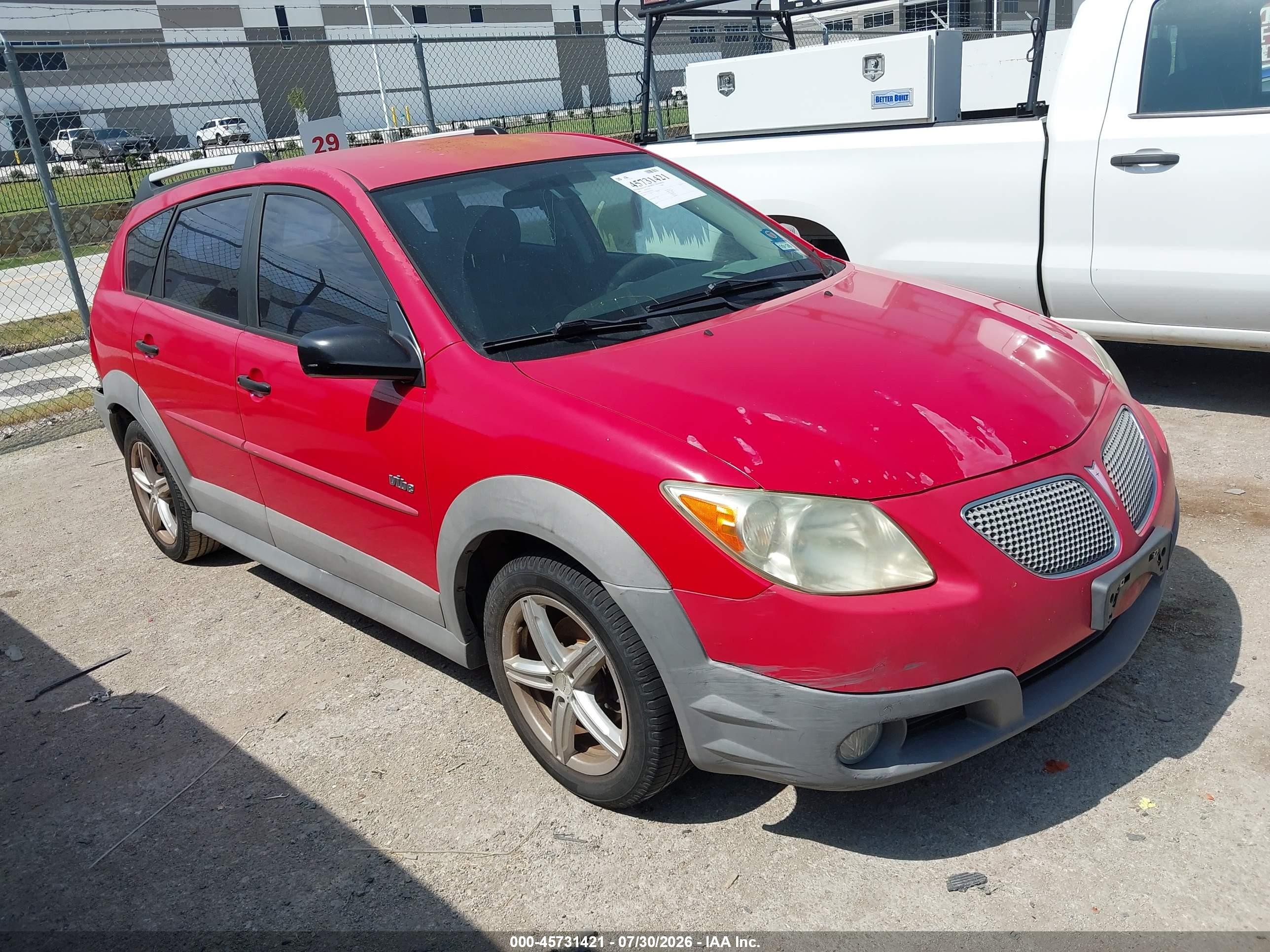 2006 Pontiac Vibe   Красный vin: 5Y2SL65866Z436230