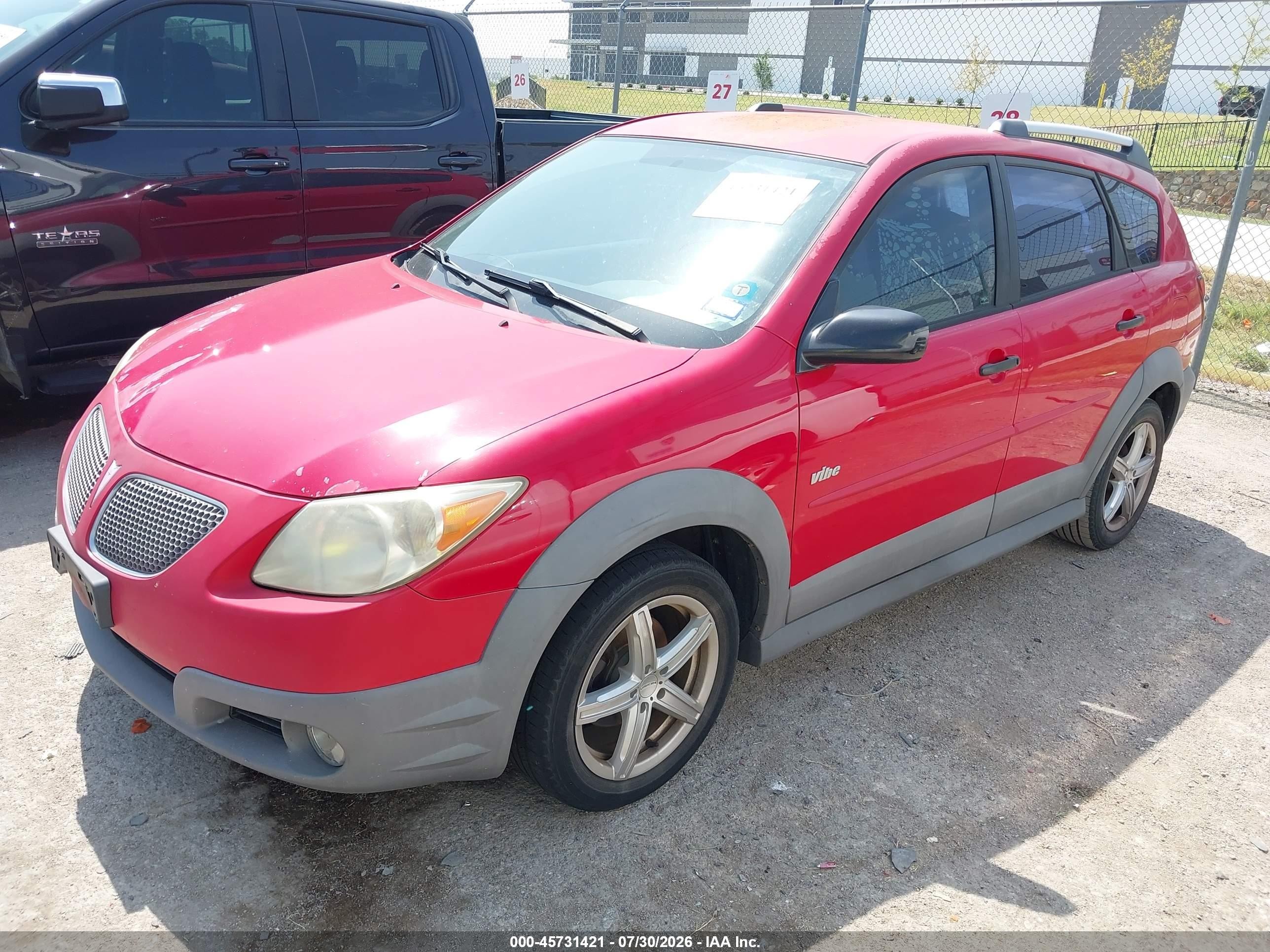 2006 Pontiac Vibe   Red vin: 5Y2SL65866Z436230
