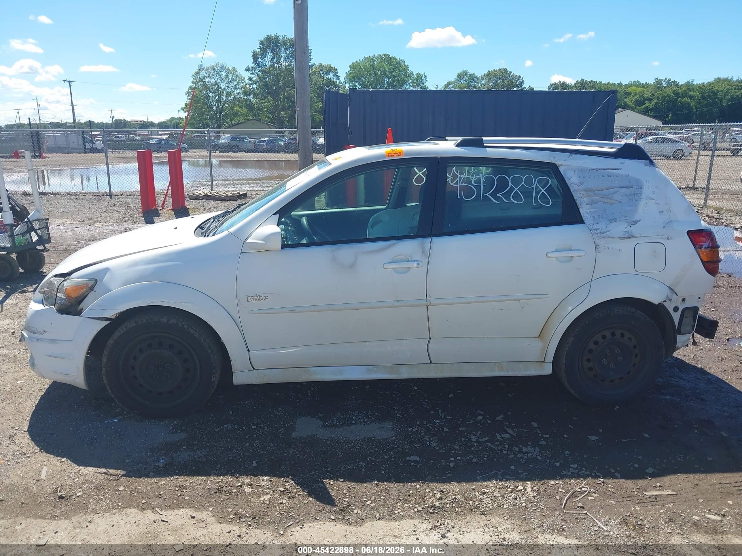 2007 Pontiac Vibe   White vin: 5Y2SL65867Z407182