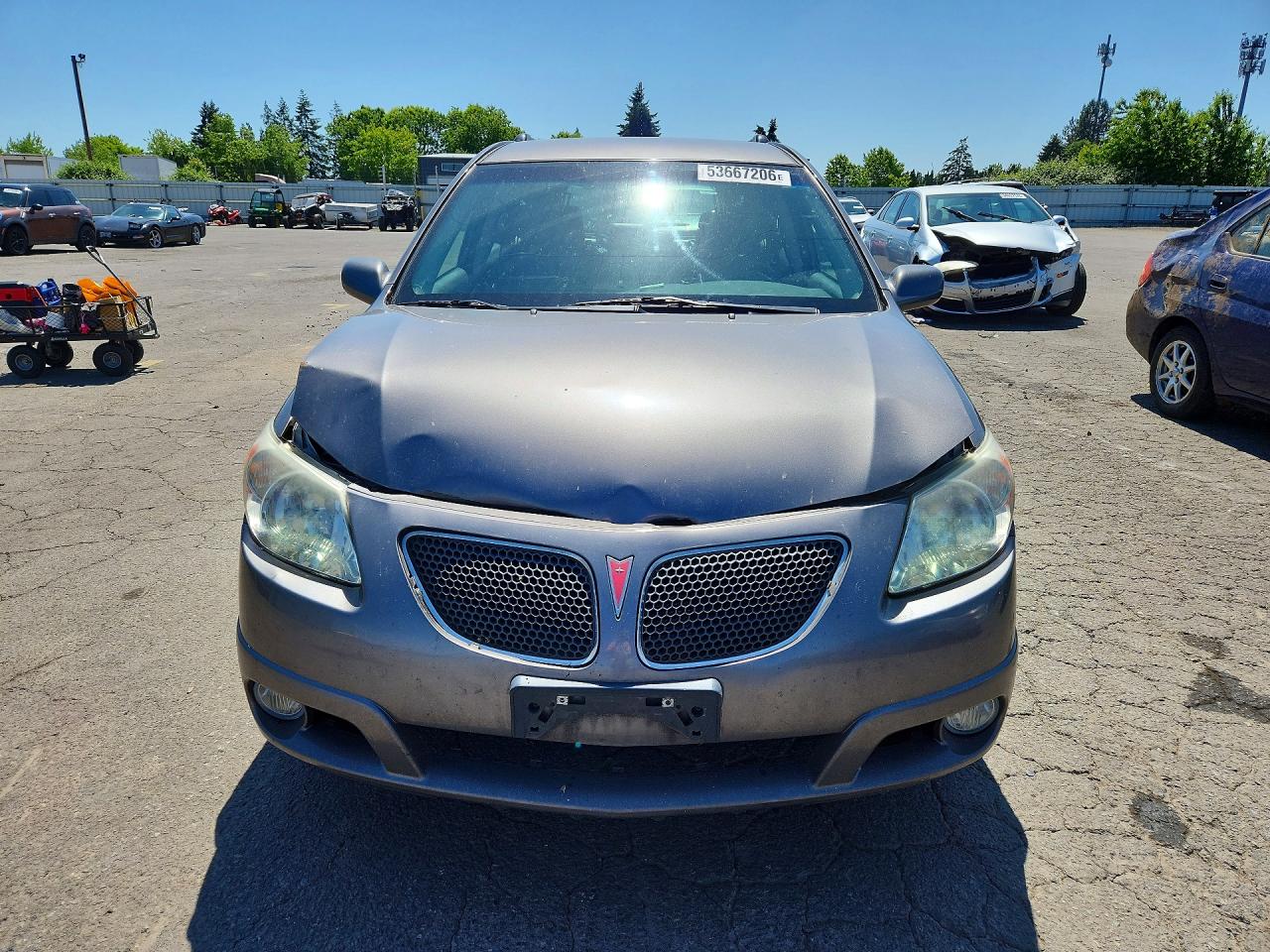 2006 Pontiac Vibe Gray vin: 5Y2SL65876Z405956