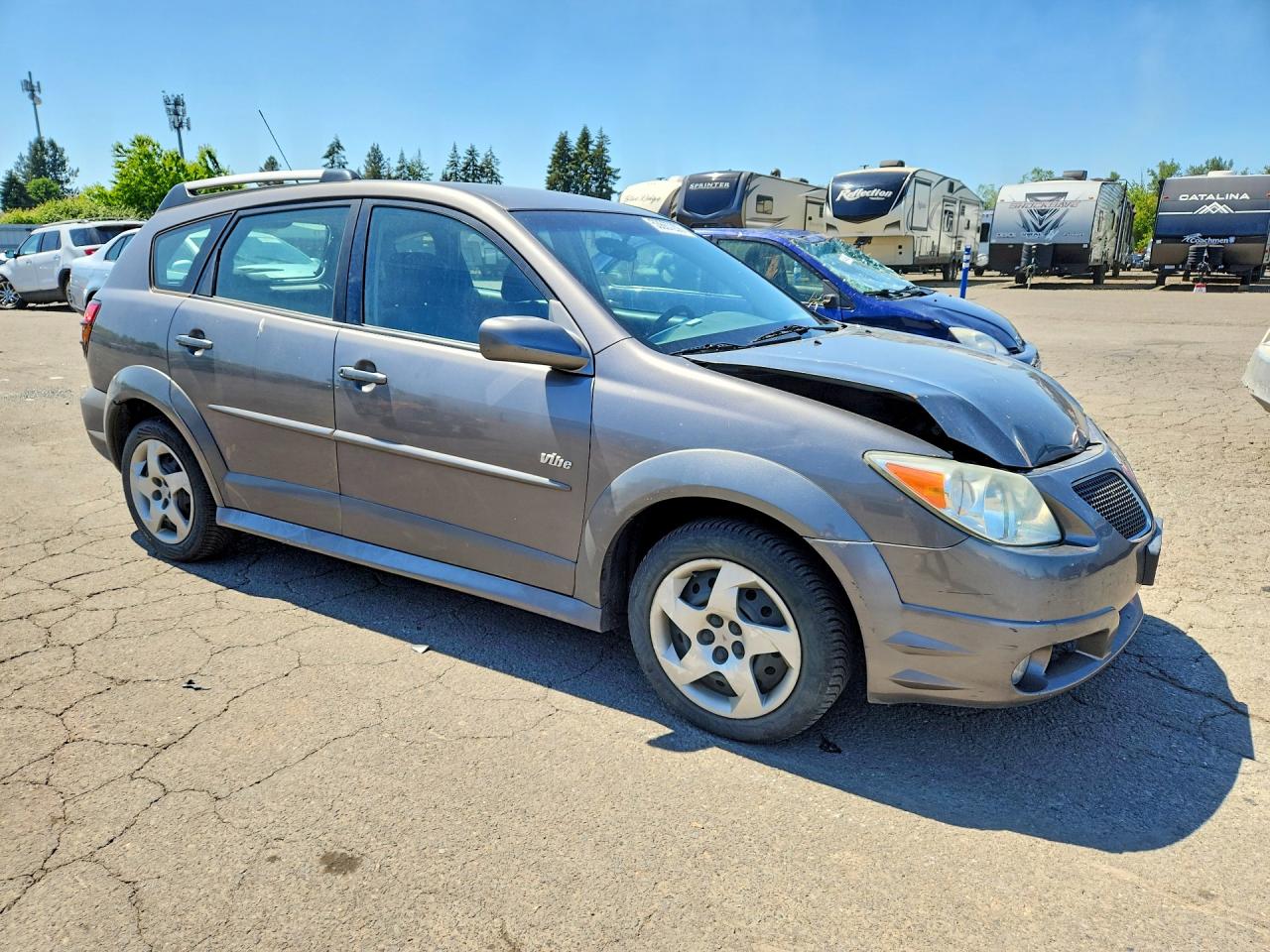 2006 Pontiac Vibe Gray vin: 5Y2SL65876Z405956