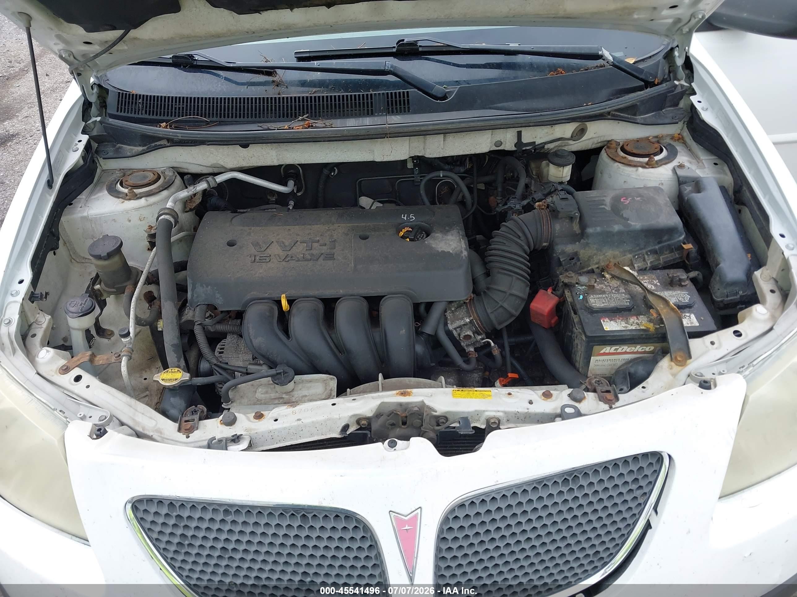 2006 Pontiac Vibe   White vin: 5Y2SL65876Z406220