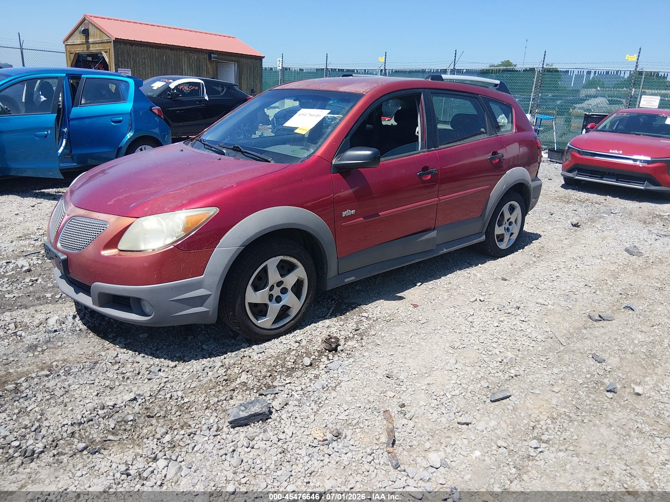 2006 Pontiac Vibe   Red vin: 5Y2SL65876Z412776