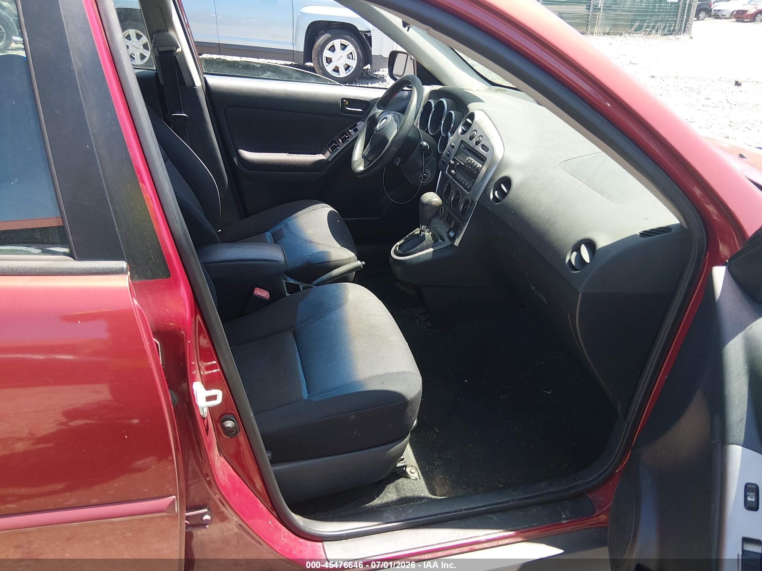 2006 Pontiac Vibe   Red vin: 5Y2SL65876Z412776