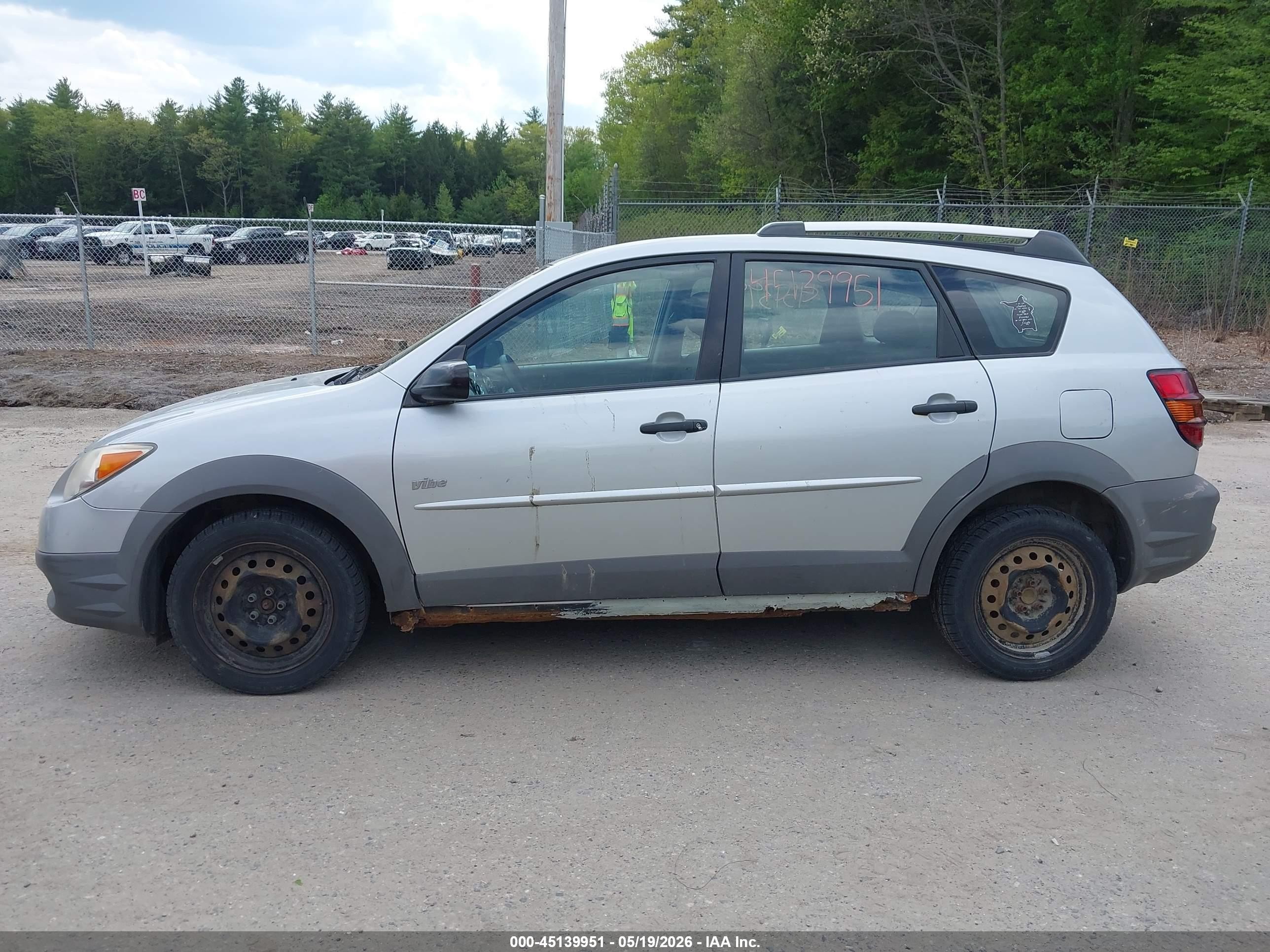 2006 Pontiac Vibe   Silver vin: 5Y2SL65876Z416469