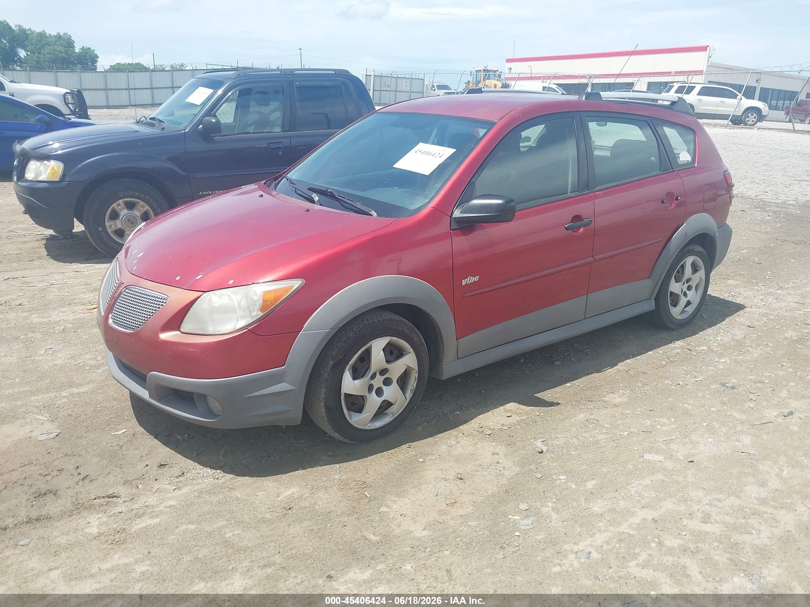 2008 Pontiac Vibe   Red vin: 5Y2SL65878Z414143