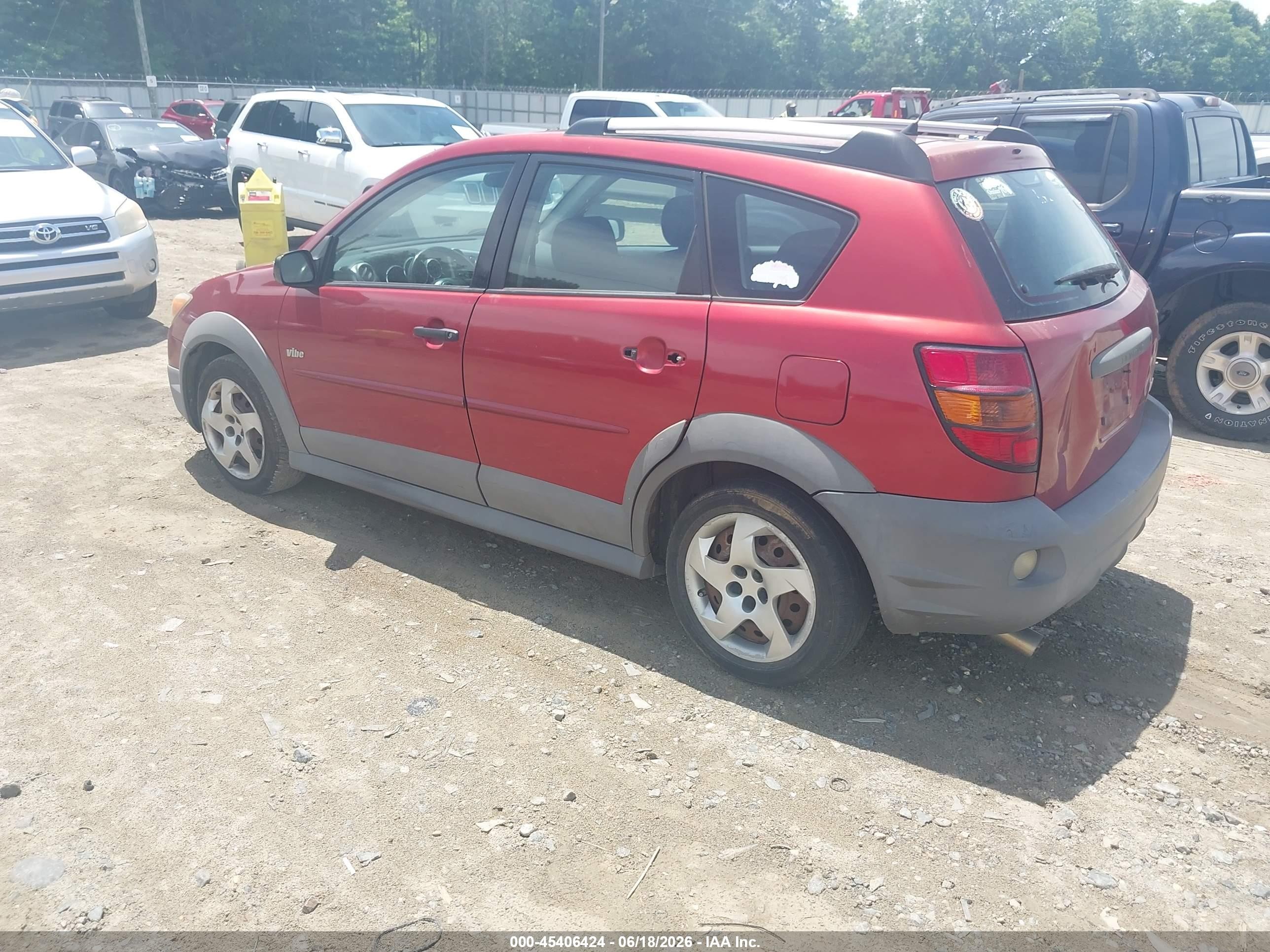 2008 Pontiac Vibe   Red vin: 5Y2SL65878Z414143