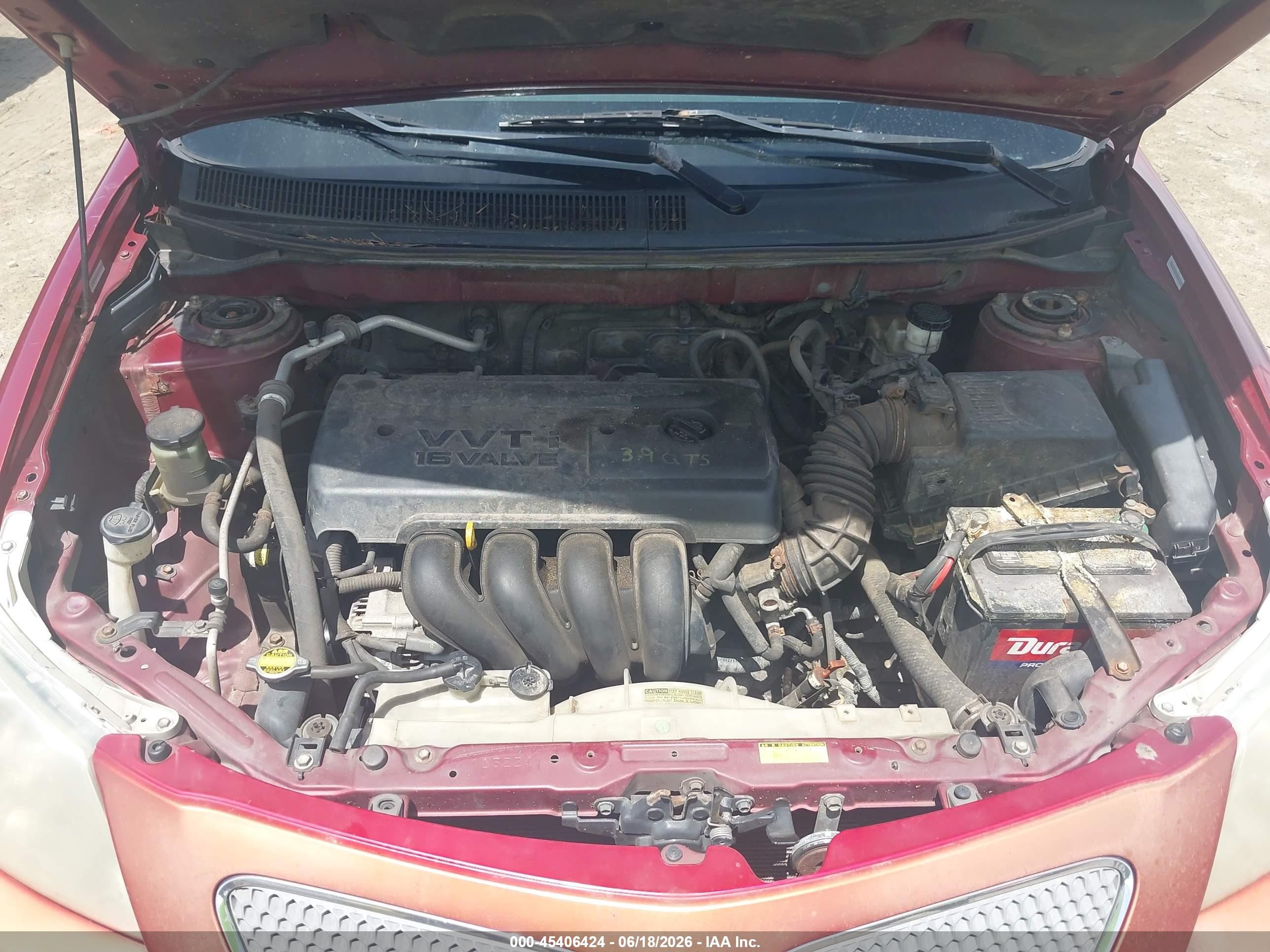 2008 Pontiac Vibe   Red vin: 5Y2SL65878Z414143
