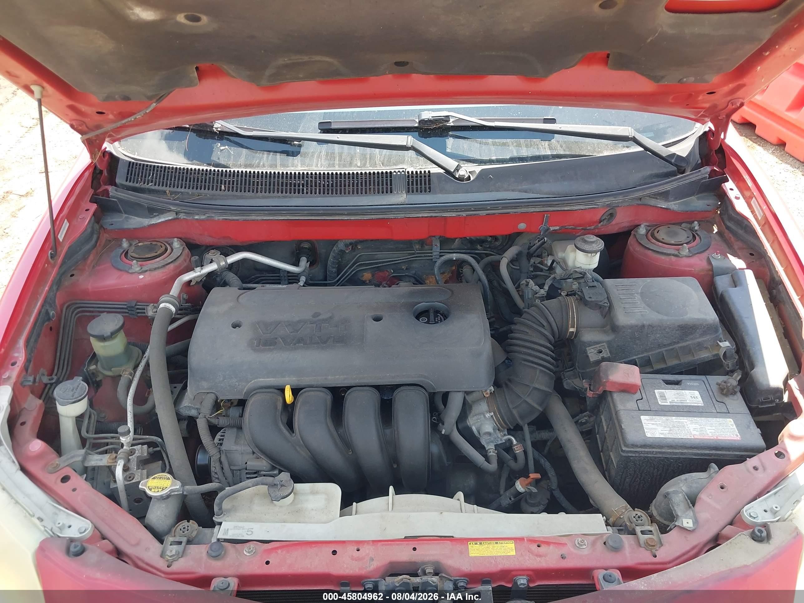 2006 Pontiac Vibe   Red vin: 5Y2SL65886Z445754