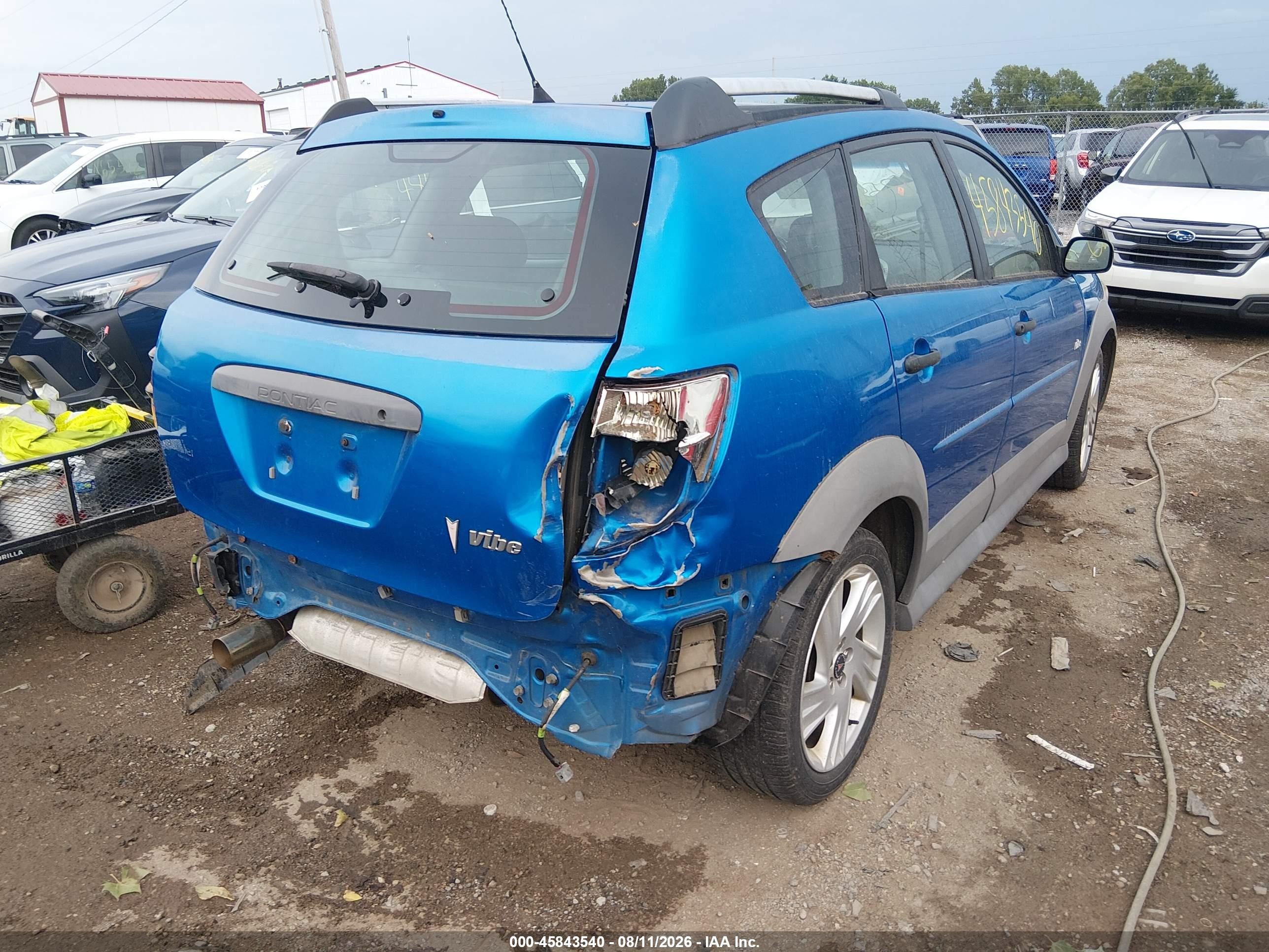2007 Pontiac Vibe   Blue vin: 5Y2SL65887Z419852