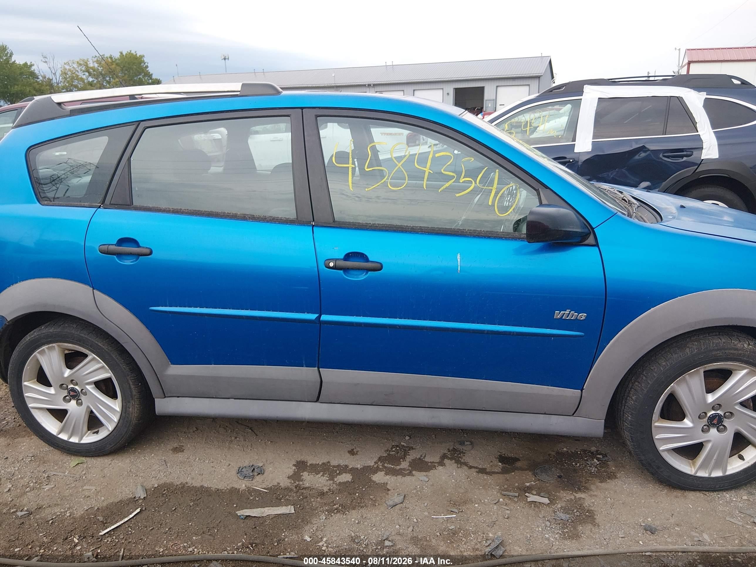 2007 Pontiac Vibe   Blue vin: 5Y2SL65887Z419852