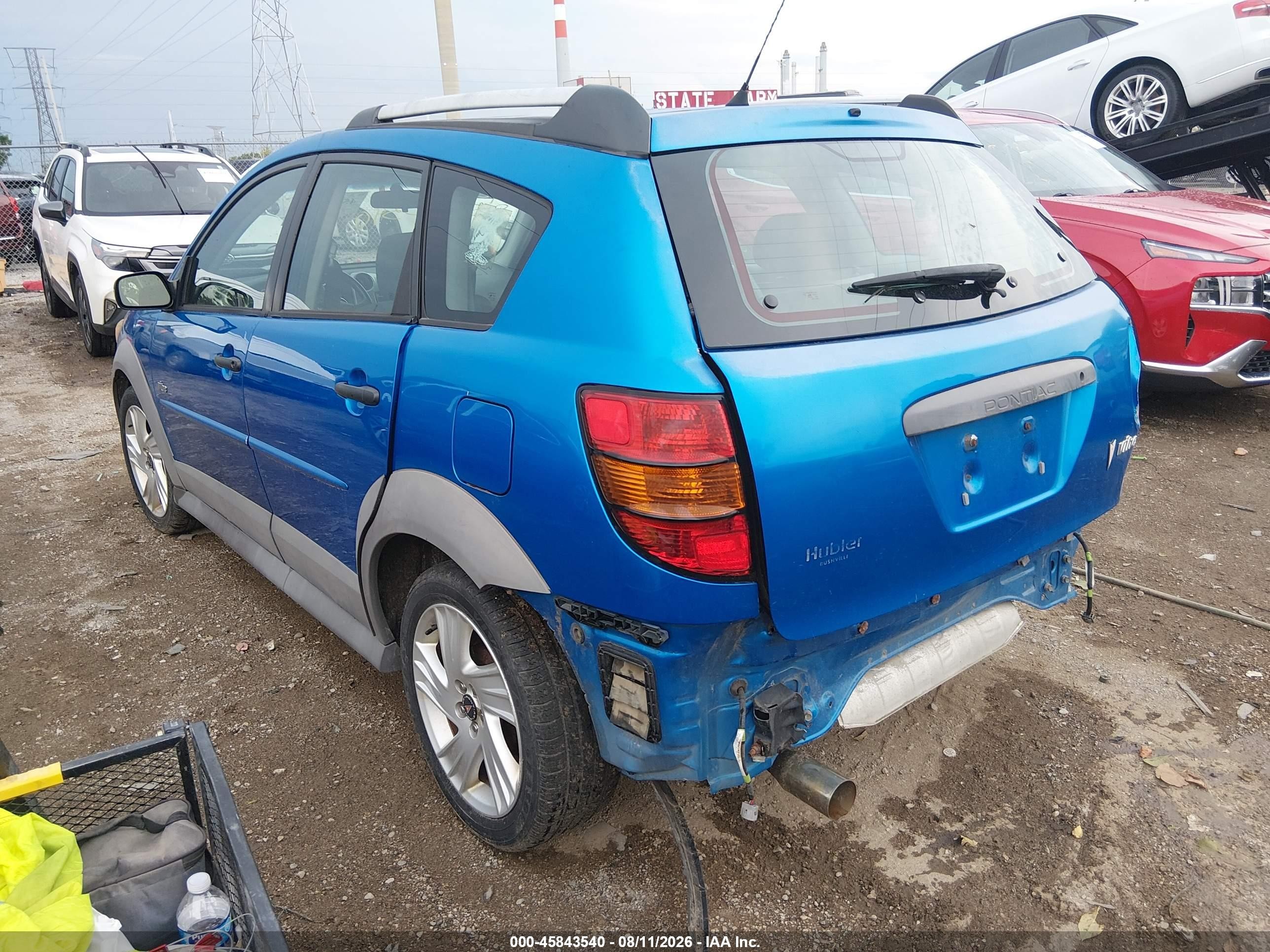 2007 Pontiac Vibe   Blue vin: 5Y2SL65887Z419852