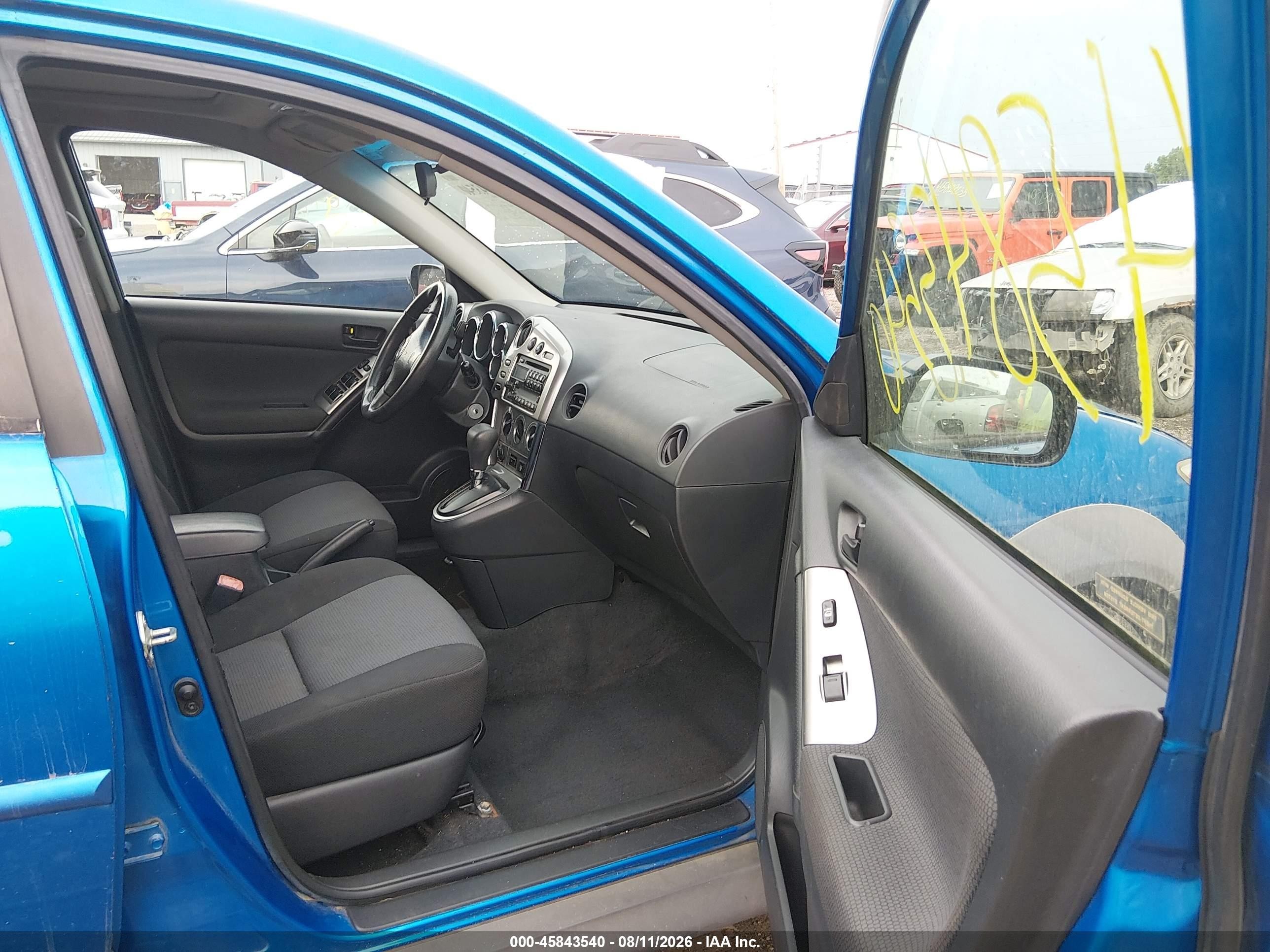 2007 Pontiac Vibe   Blue vin: 5Y2SL65887Z419852