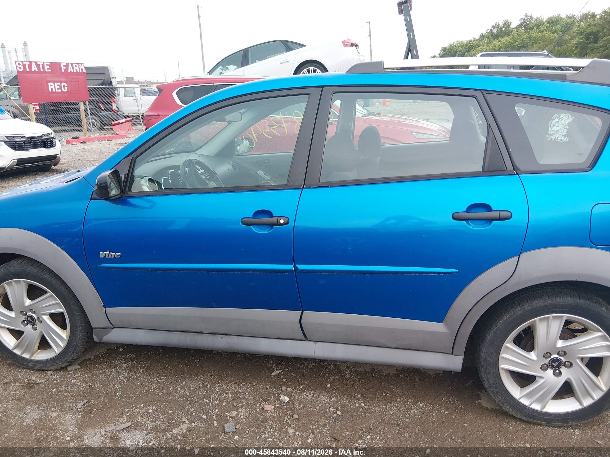 2007 Pontiac Vibe   Blue vin: 5Y2SL65887Z419852