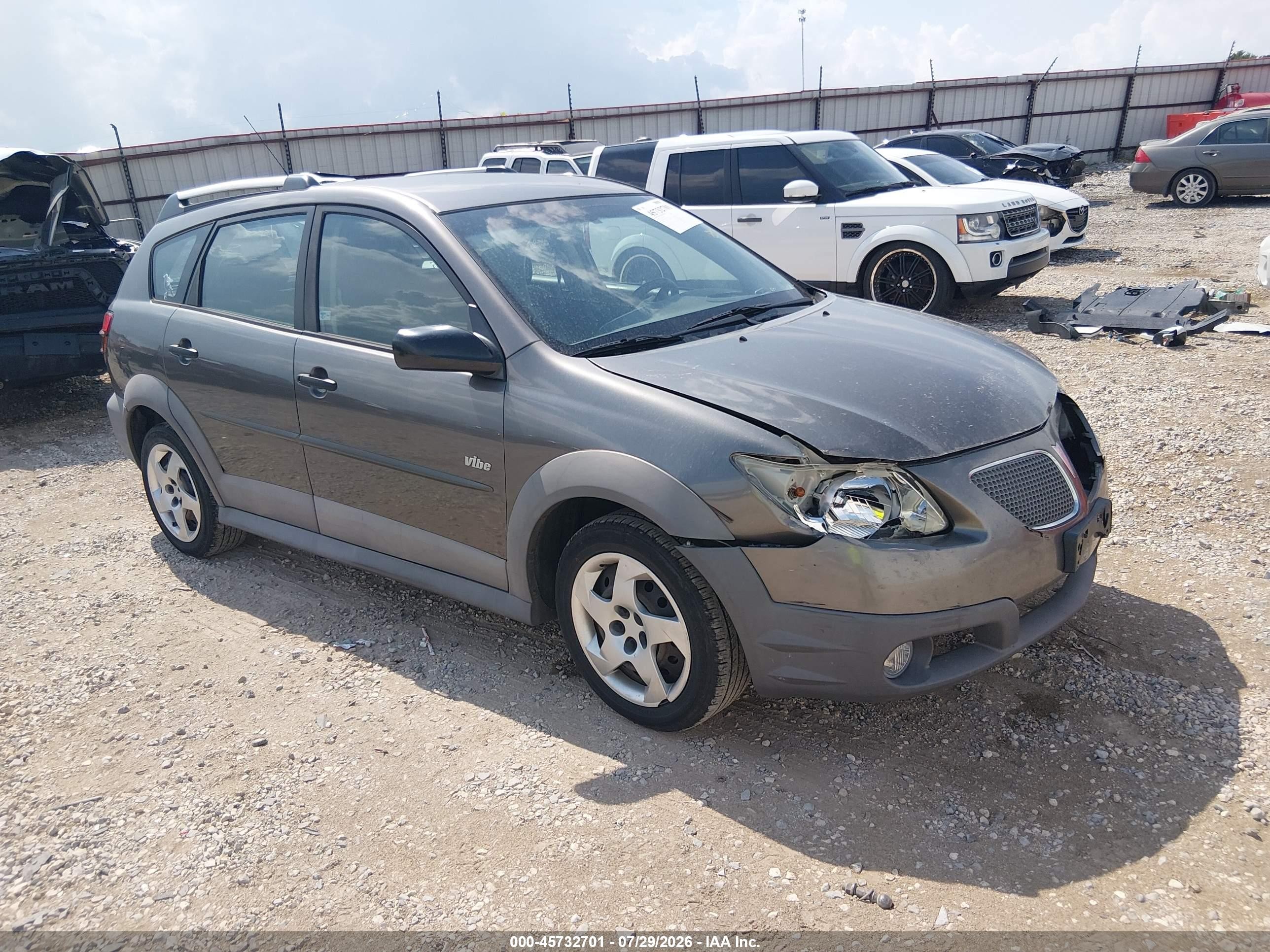 2007 Pontiac Vibe   Серый vin: 5Y2SL65887Z430107