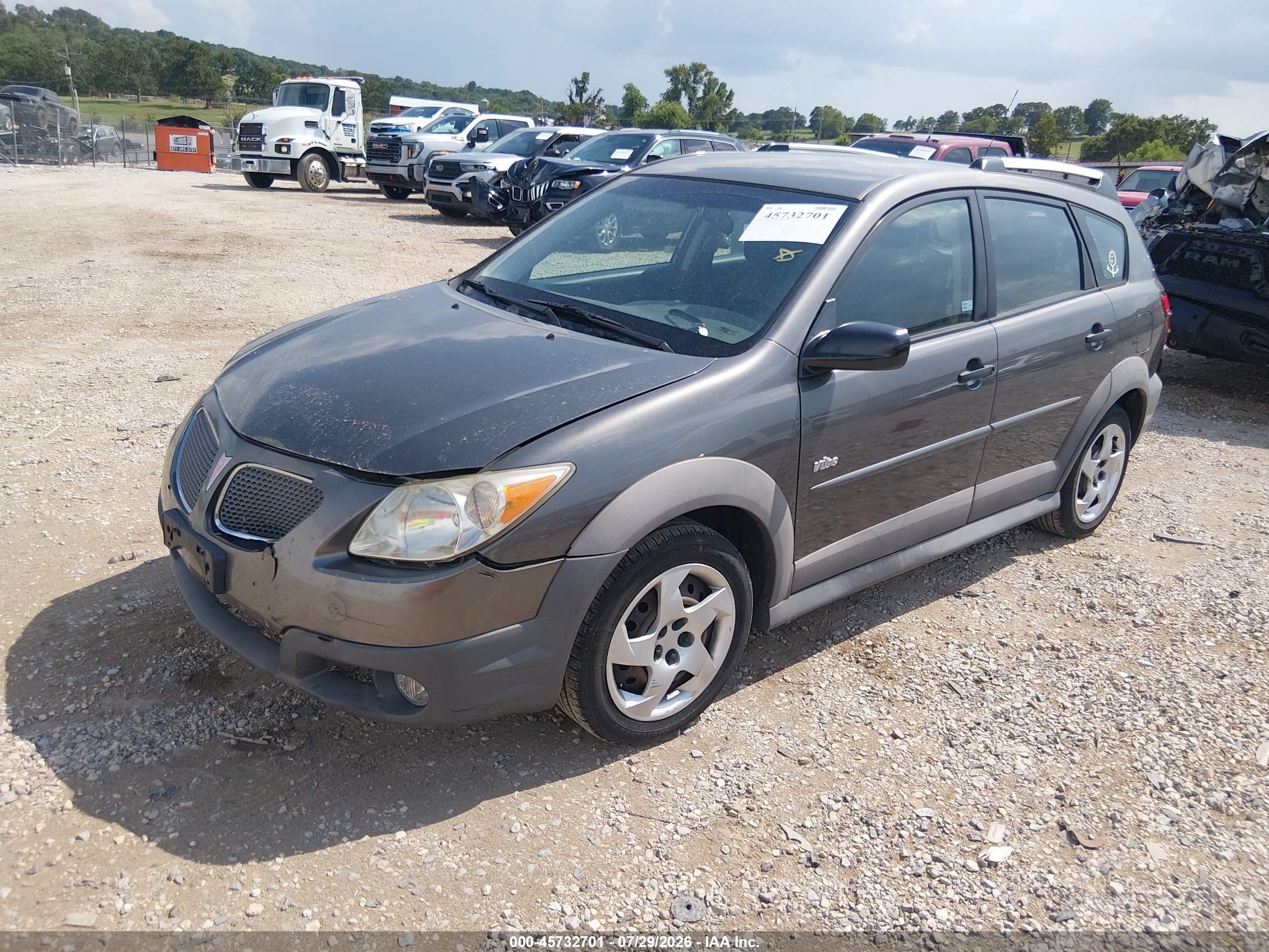 2007 Pontiac Vibe   Gray vin: 5Y2SL65887Z430107