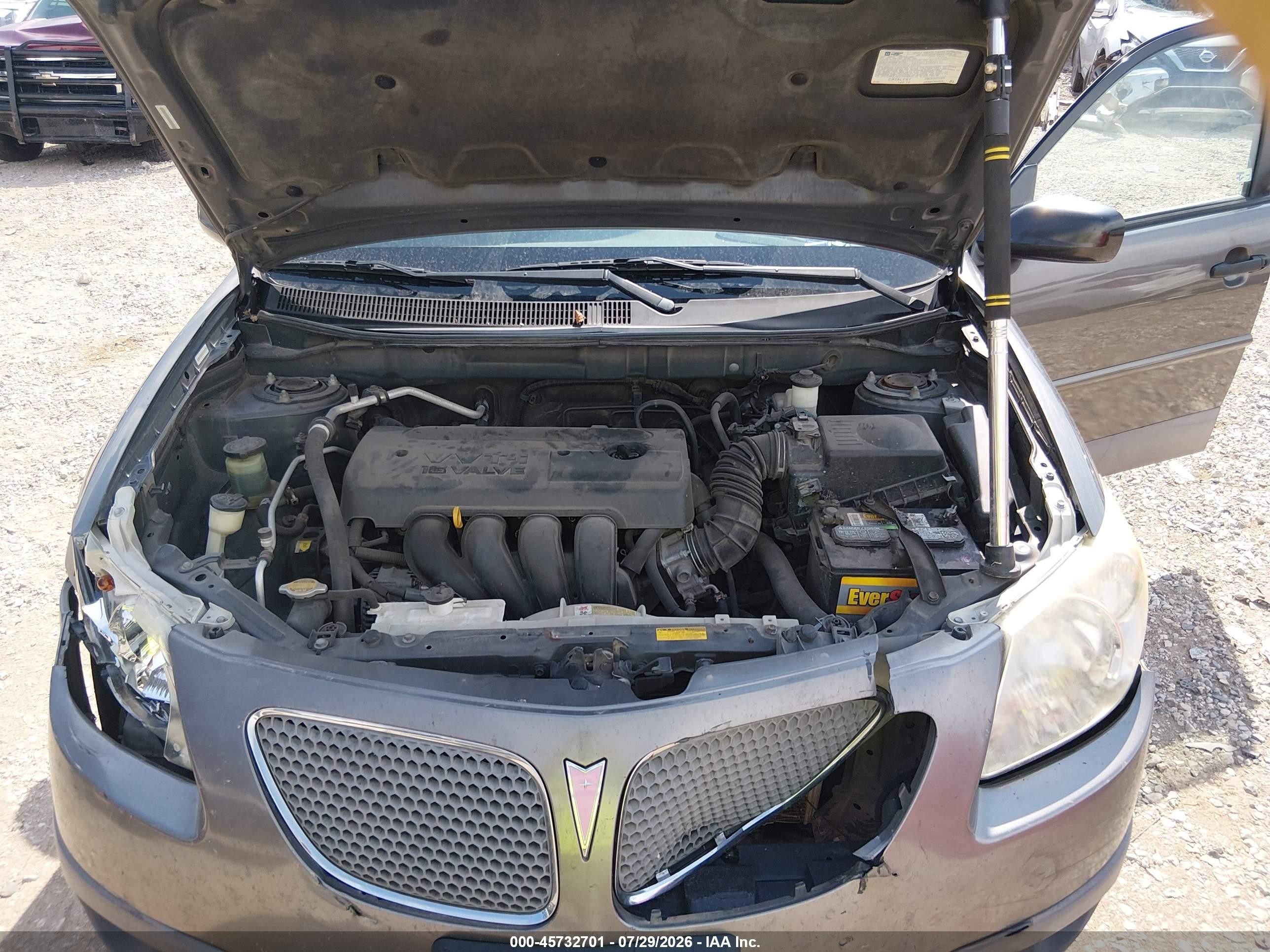 2007 Pontiac Vibe   Gray vin: 5Y2SL65887Z430107