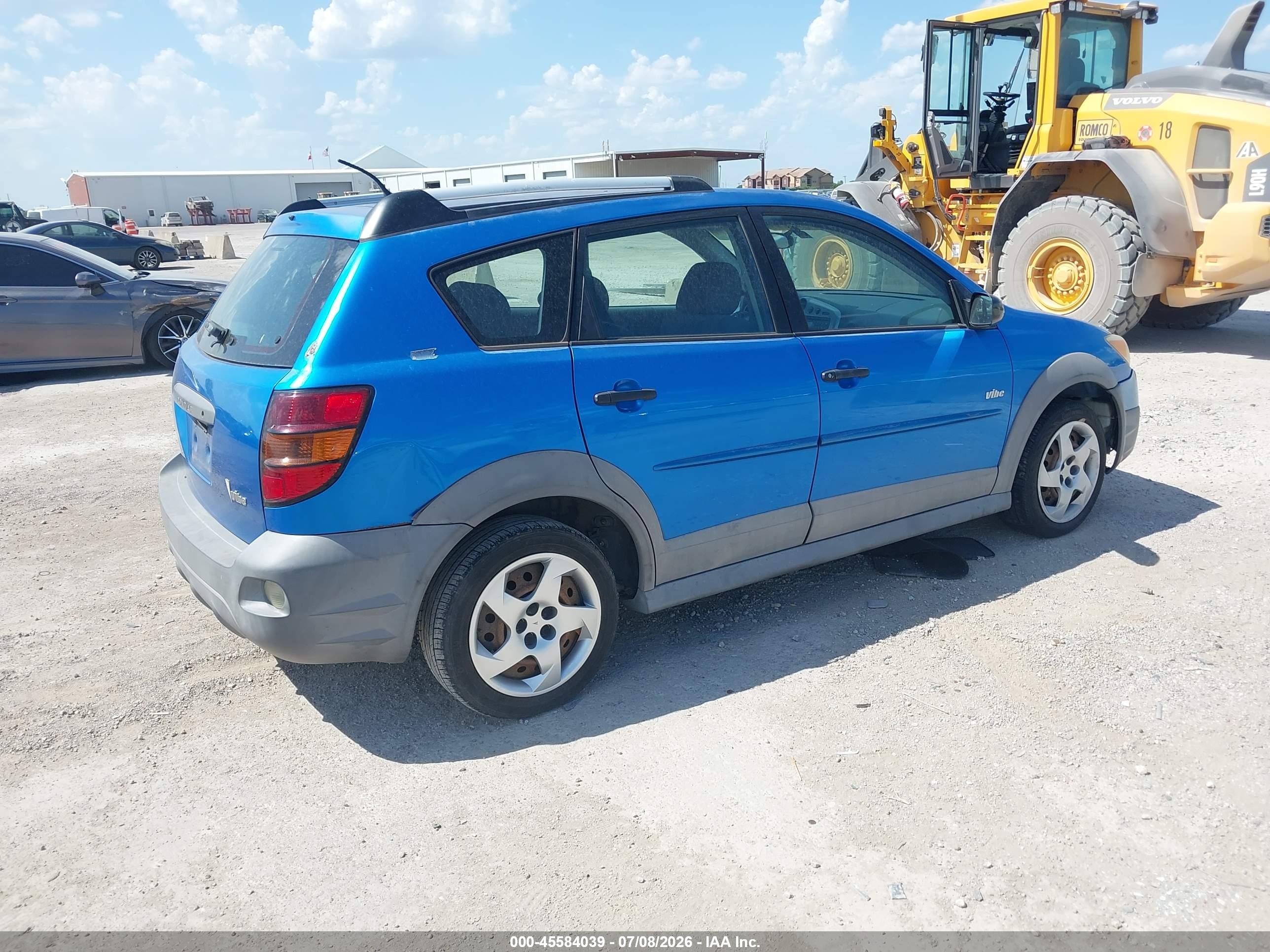 2008 Pontiac Vibe   Blue vin: 5Y2SL65888Z400283