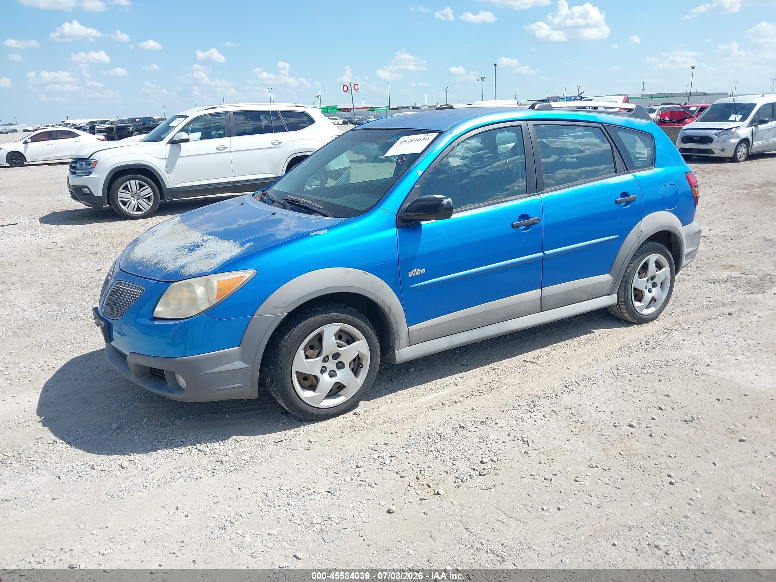 2008 Pontiac Vibe   Blue vin: 5Y2SL65888Z400283
