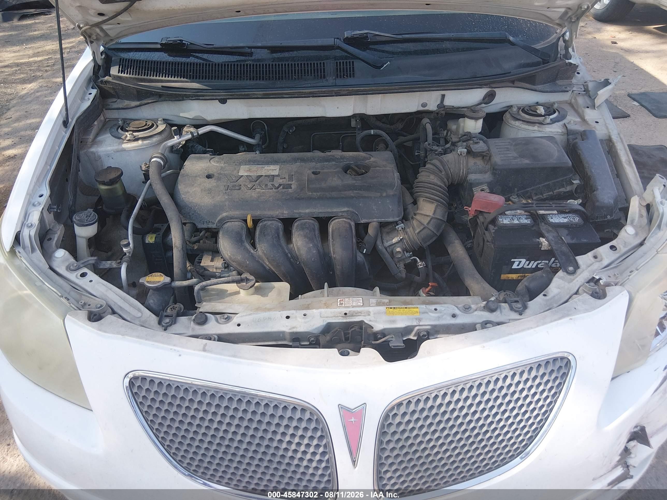 2008 Pontiac Vibe   Белый vin: 5Y2SL65888Z422302