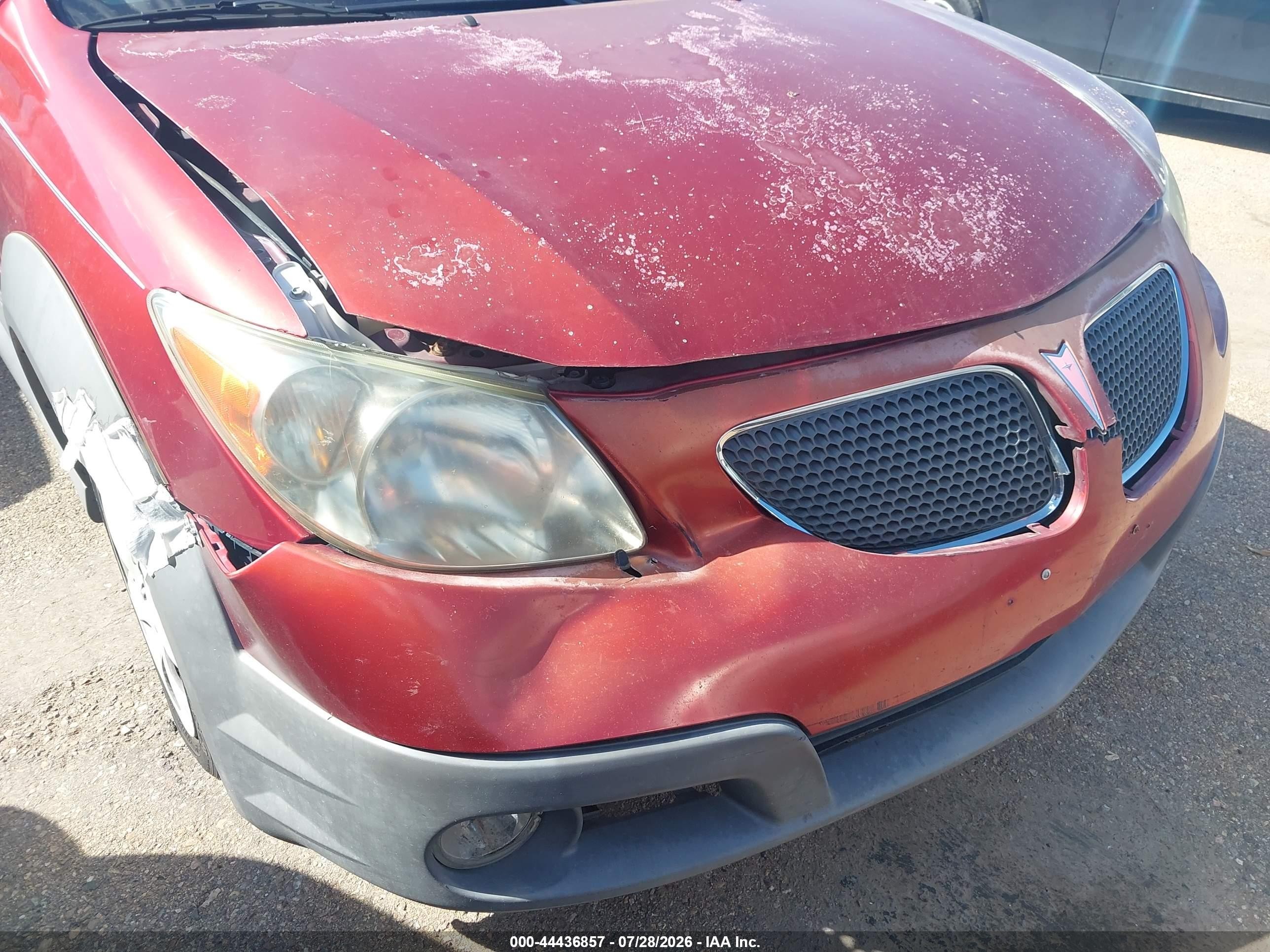 2006 Pontiac Vibe   Red vin: 5Y2SL65896Z402640