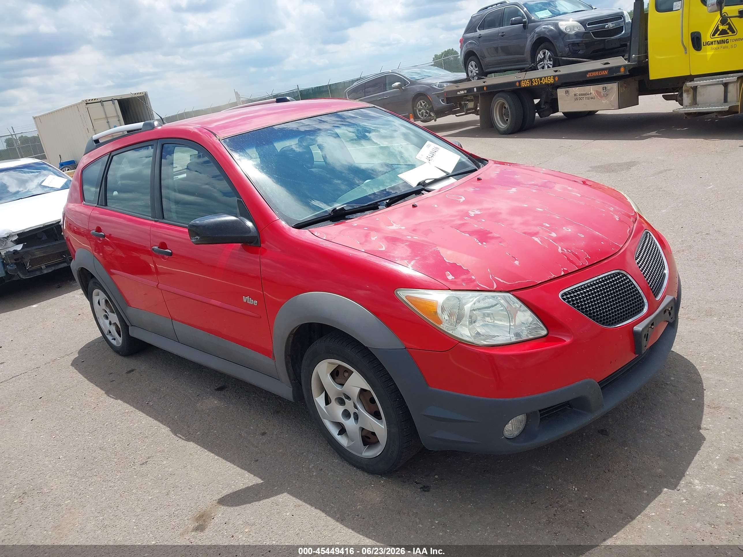 2006 Pontiac Vibe   Red vin: 5Y2SL65896Z462272