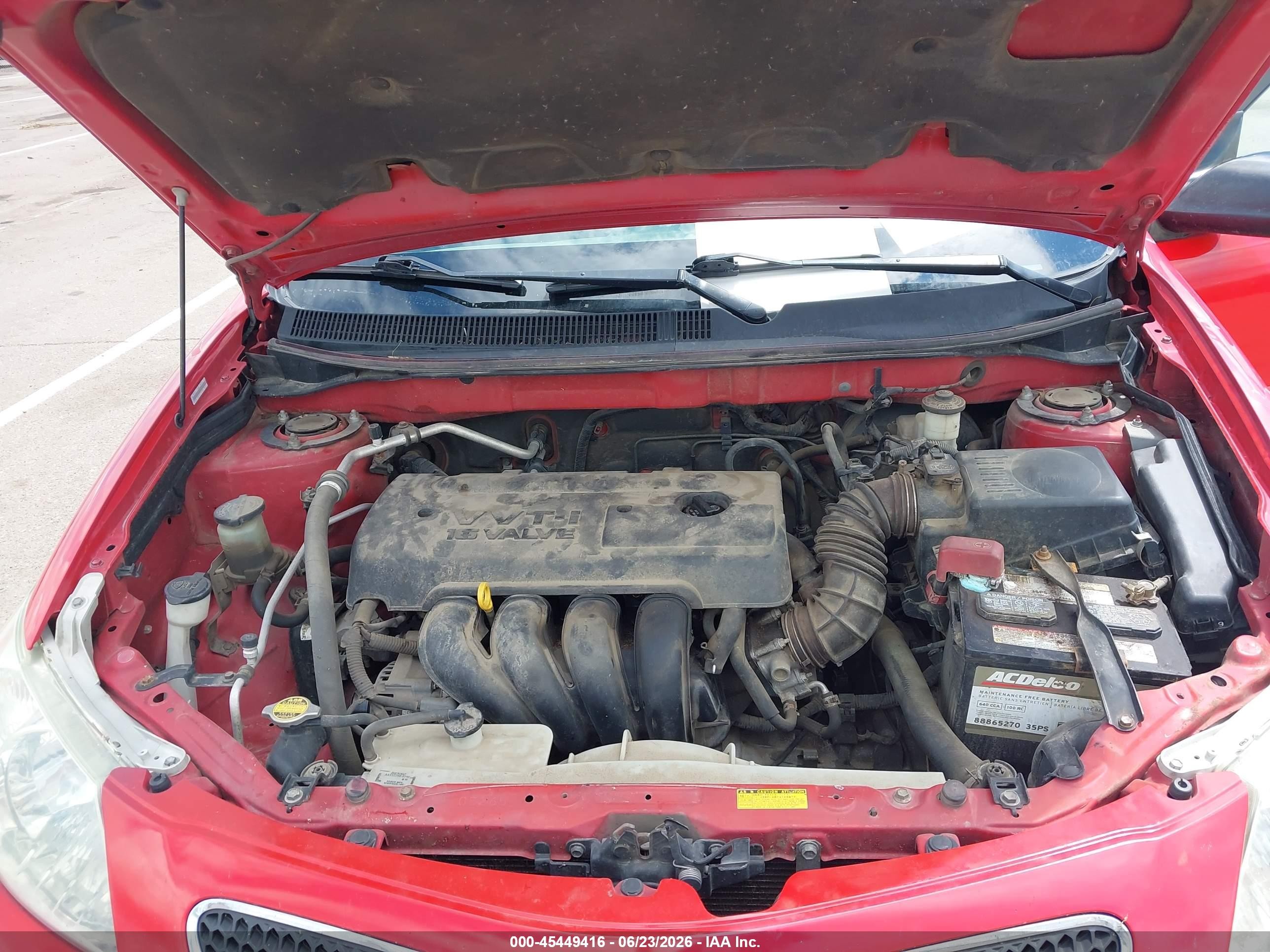 2006 Pontiac Vibe   Red vin: 5Y2SL65896Z462272