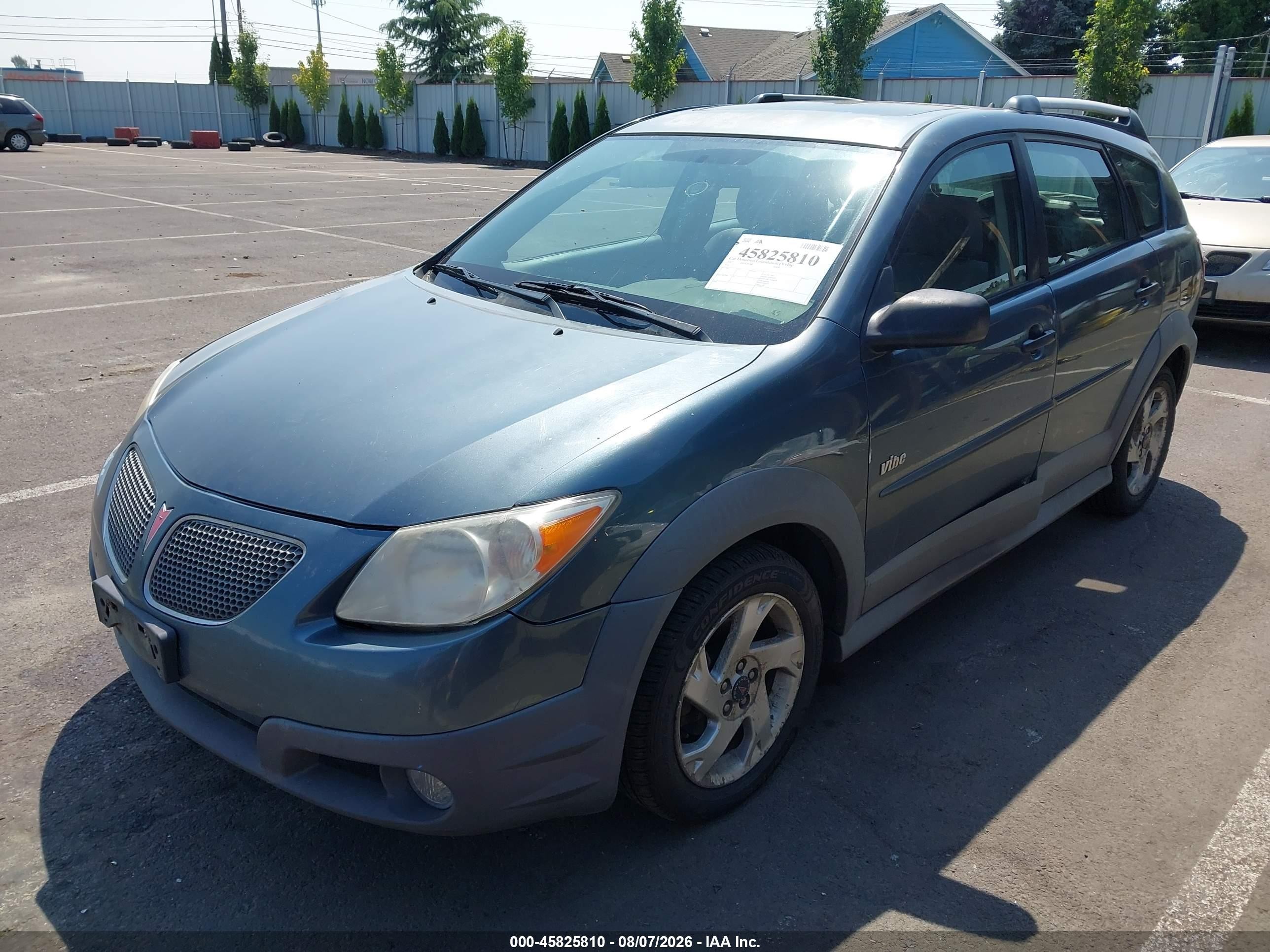 2007 Pontiac Vibe   Blue vin: 5Y2SL65897Z423991