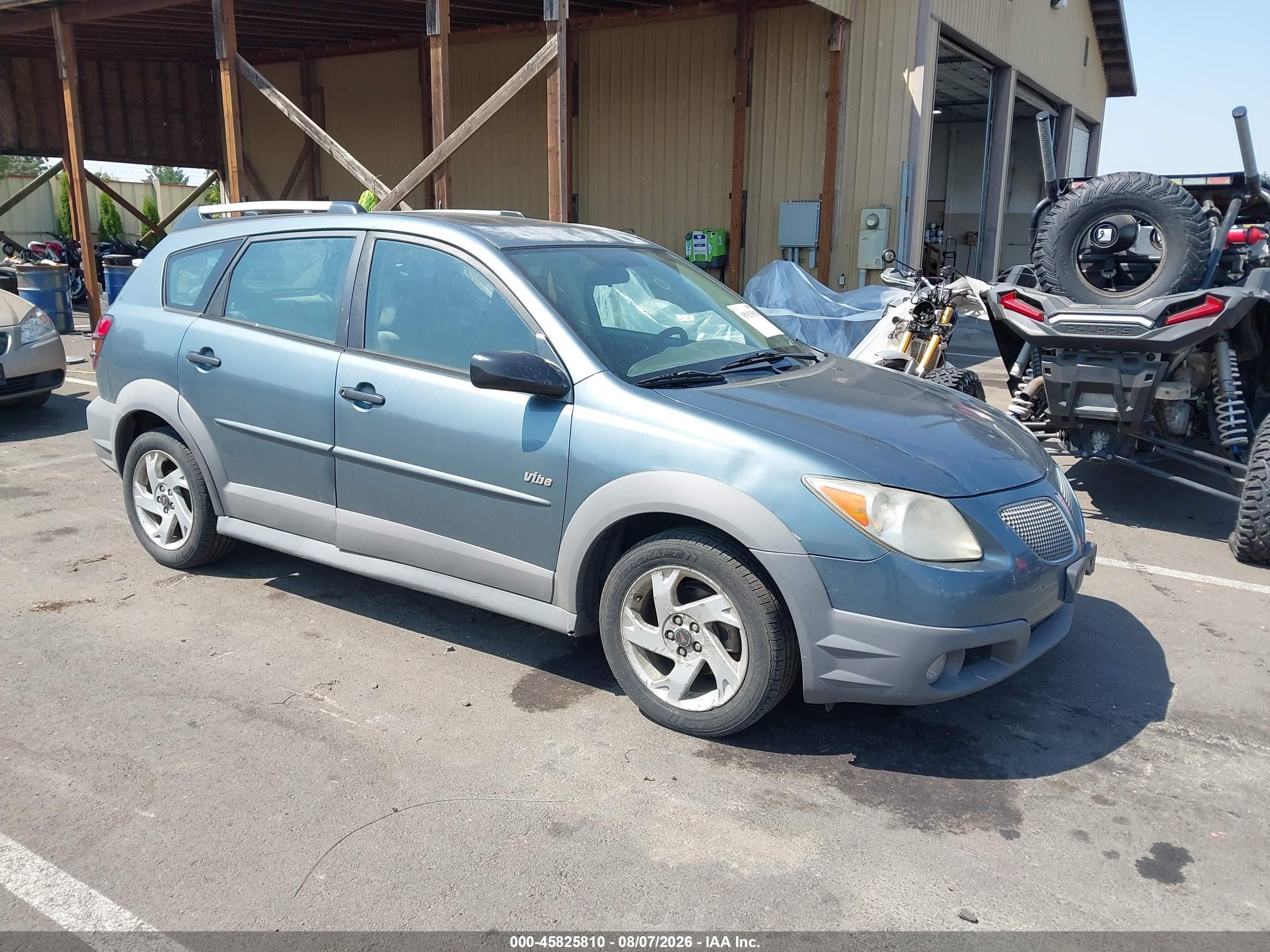 2007 Pontiac Vibe   Blue vin: 5Y2SL65897Z423991