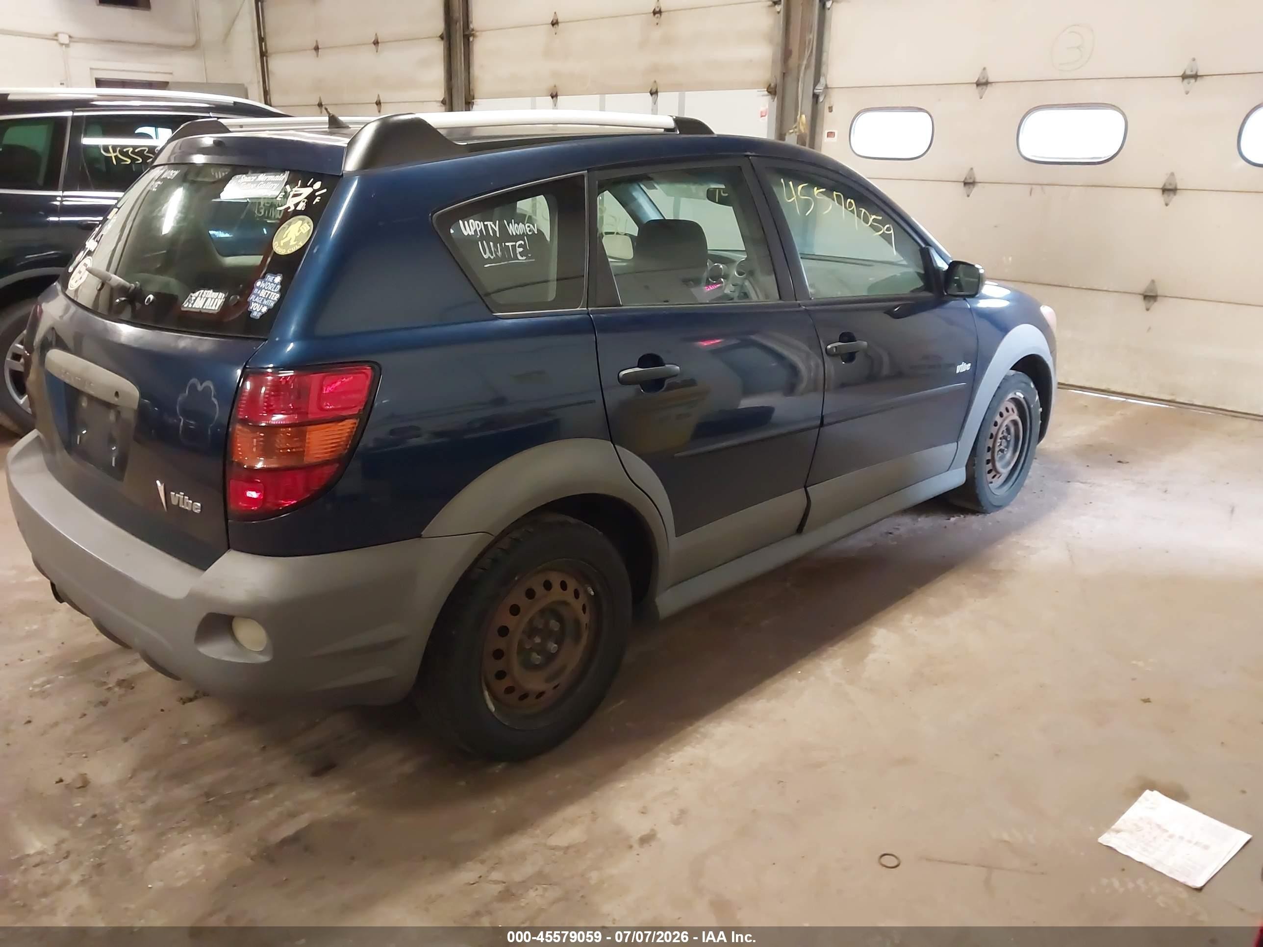 2008 Pontiac Vibe   Blue vin: 5Y2SL65898Z422910