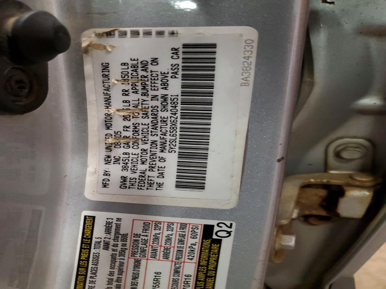 2006 Pontiac Vibe Gray vin: 5Y2SL658X6Z404851