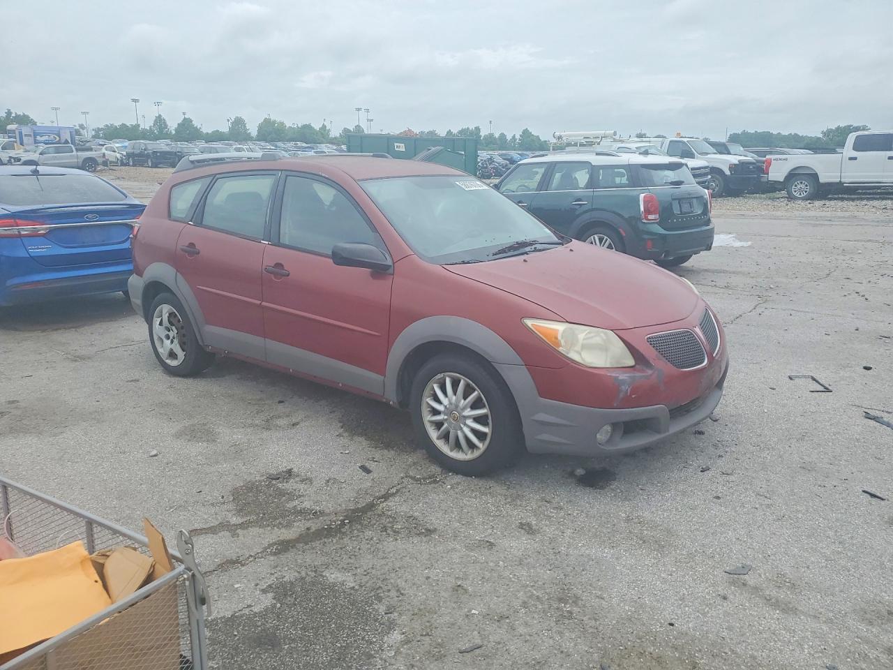 2006 Pontiac Vibe Burgundy vin: 5Y2SL658X6Z408186