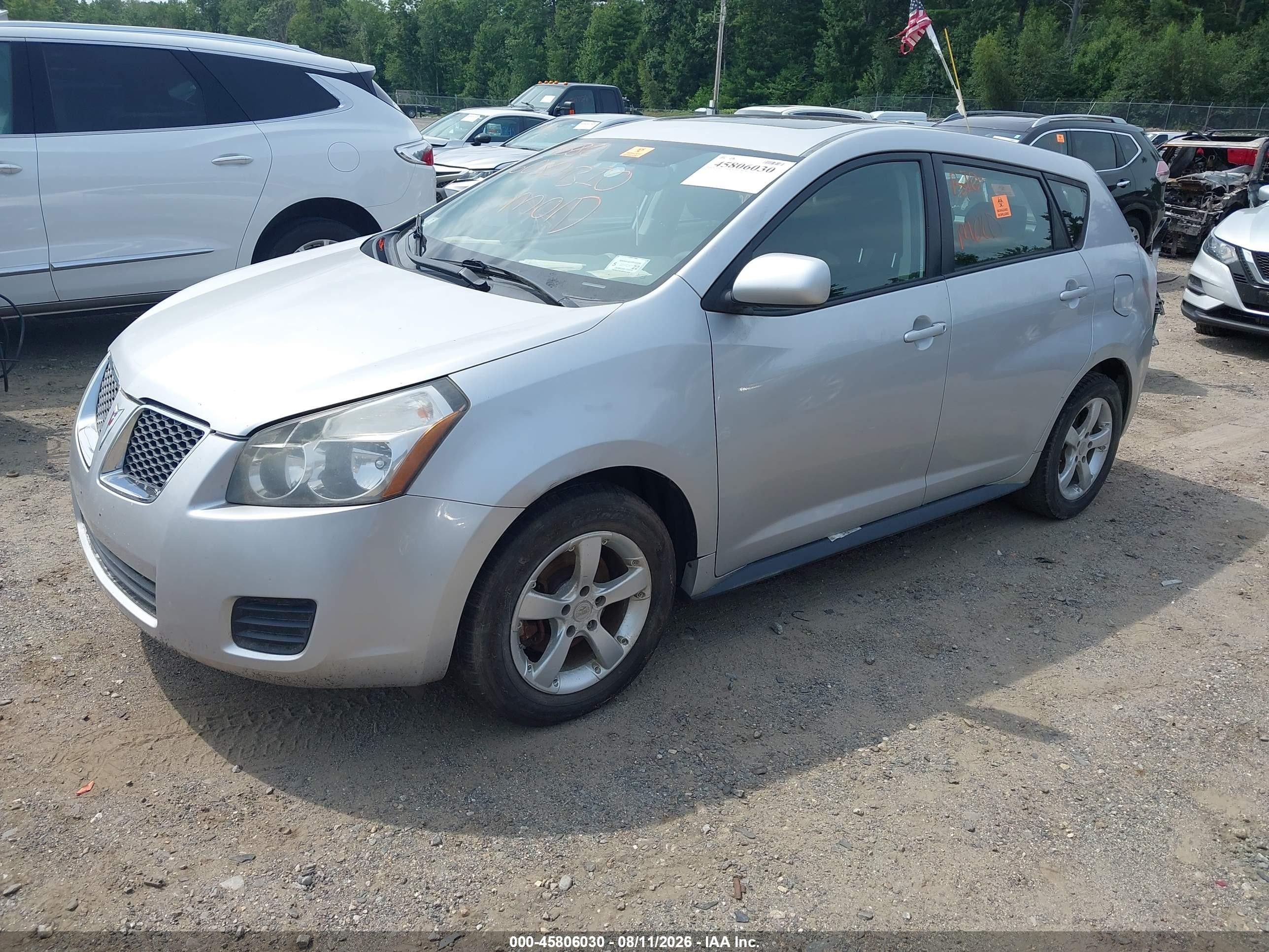 2009 Pontiac Vibe   Silver vin: 5Y2SL67009Z401937