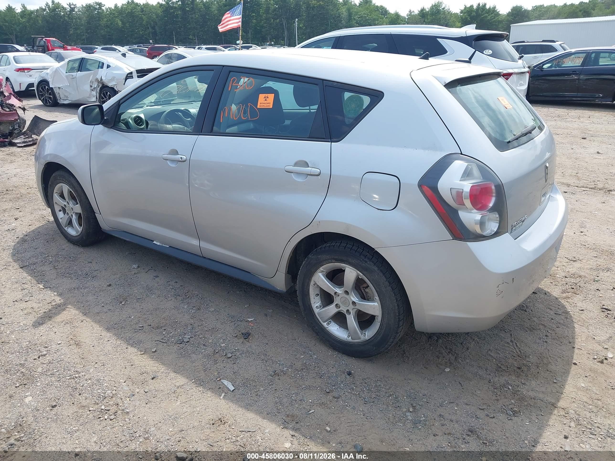 2009 Pontiac Vibe   Silver vin: 5Y2SL67009Z401937