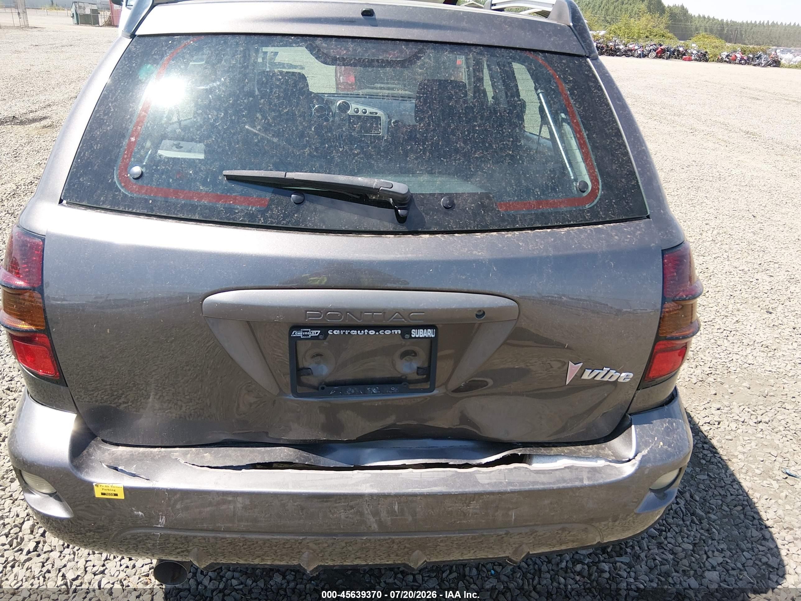 2006 Pontiac Vibe   Gray vin: 5Y2SL67816Z457323